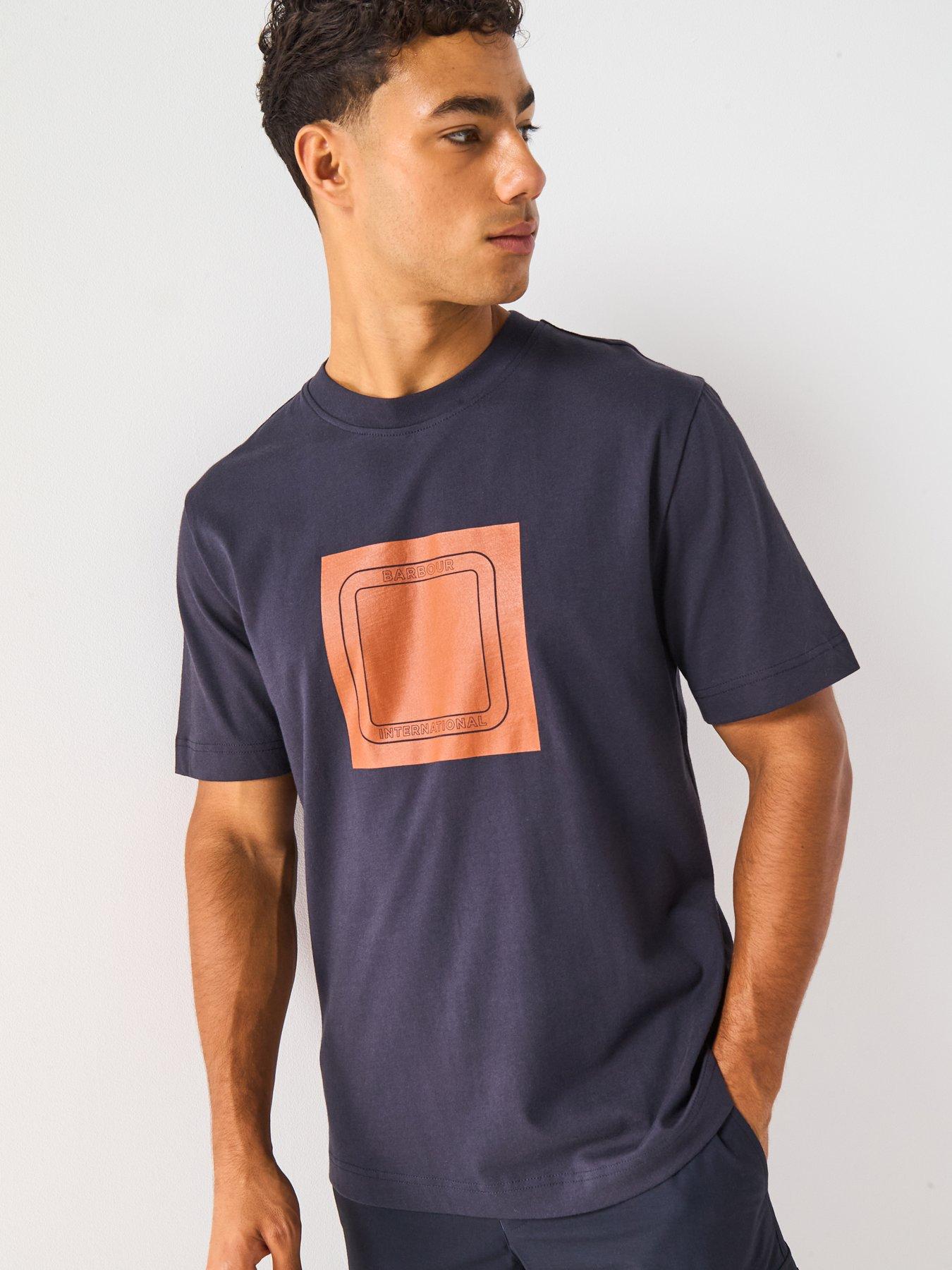 Image 4 of 5 of Barbour International Loop Graphic T-Shirt- Navy