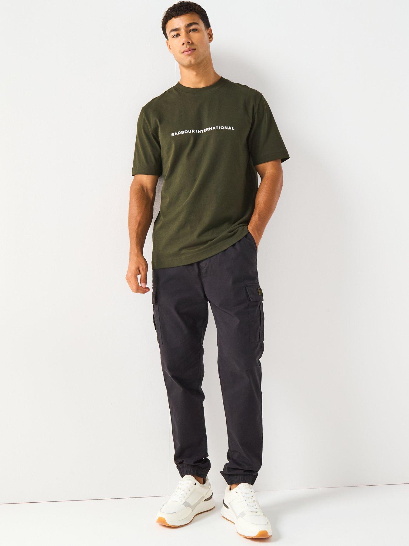  image of barbour-international-motored-relaxed-fit-t-shirt-dark-green