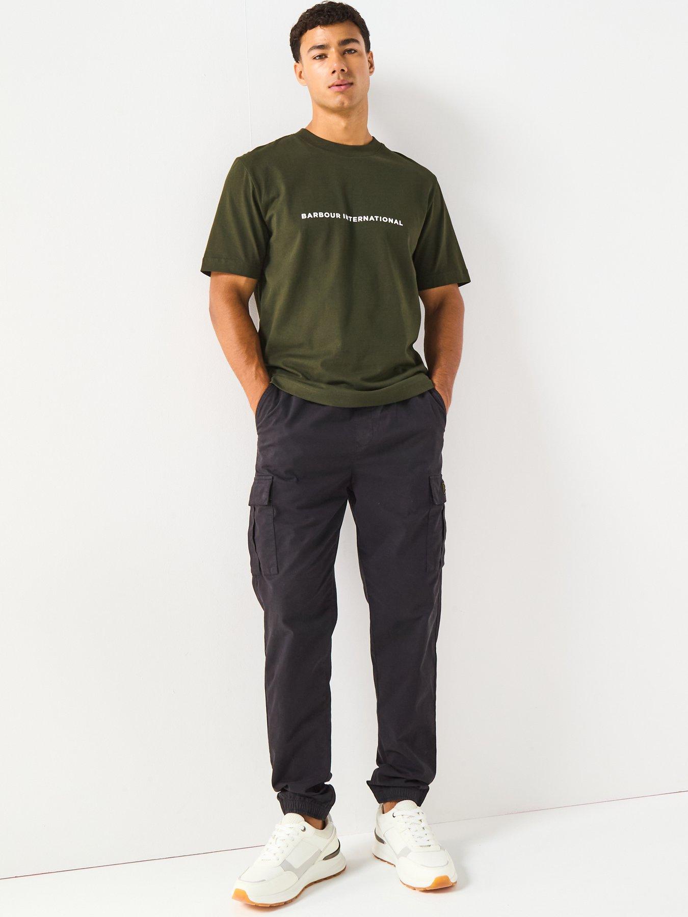  image of barbour-international-motored-relaxed-fit-t-shirt-dark-green