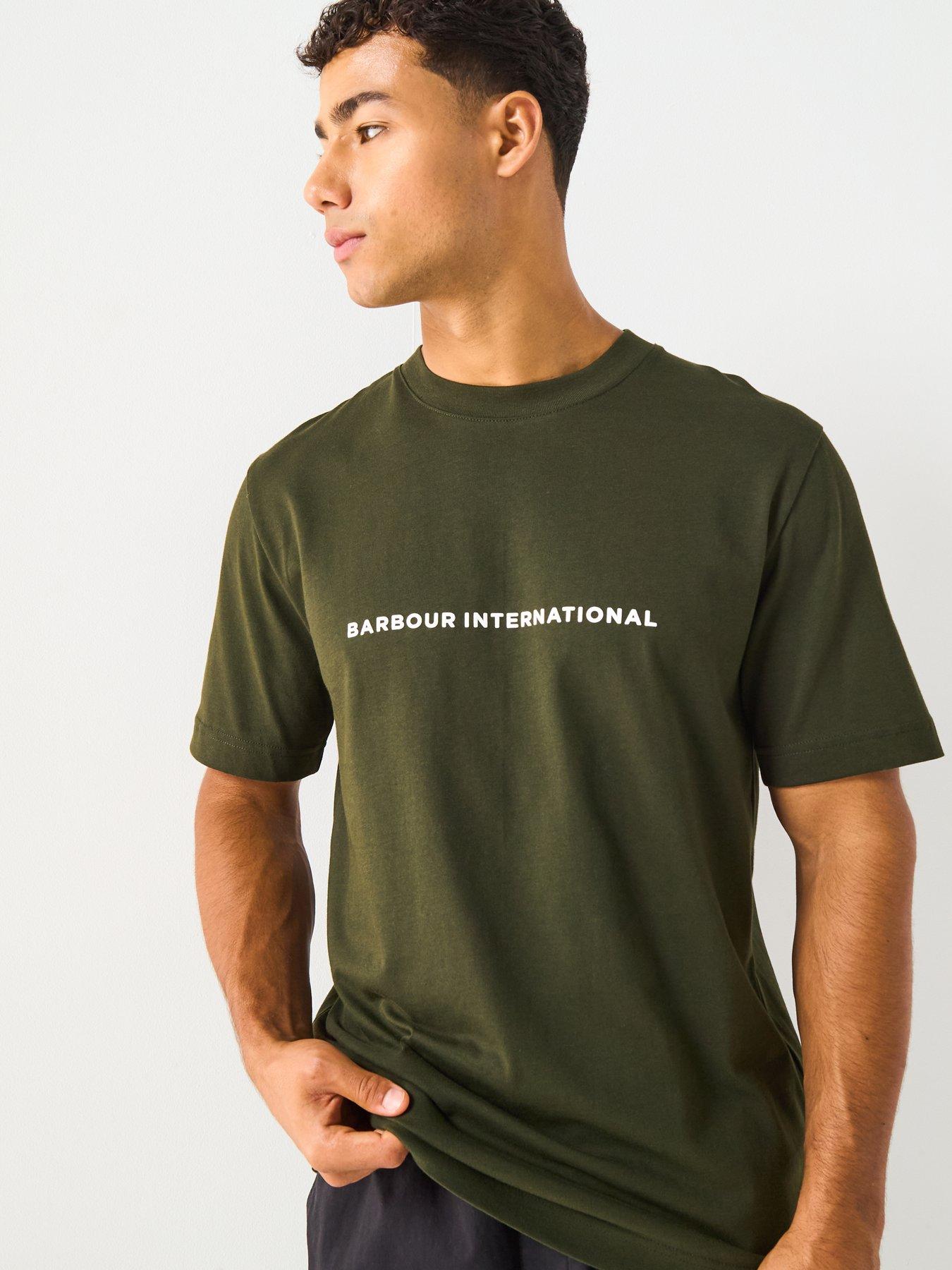  image of barbour-international-motored-relaxed-fit-t-shirt-dark-green