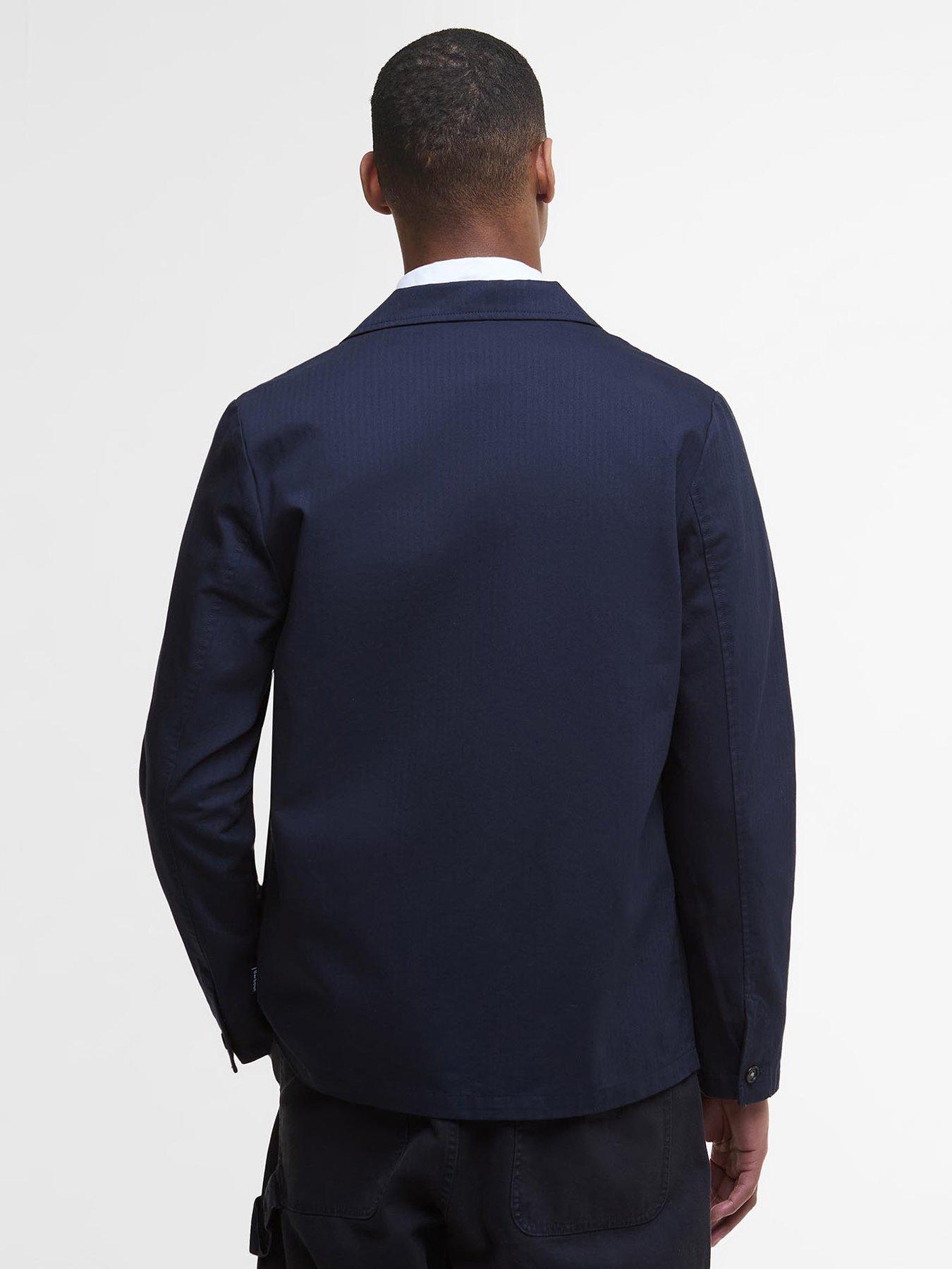 Image 2 of 6 of Barbour Bayview Herringbone Overshirt - Navy