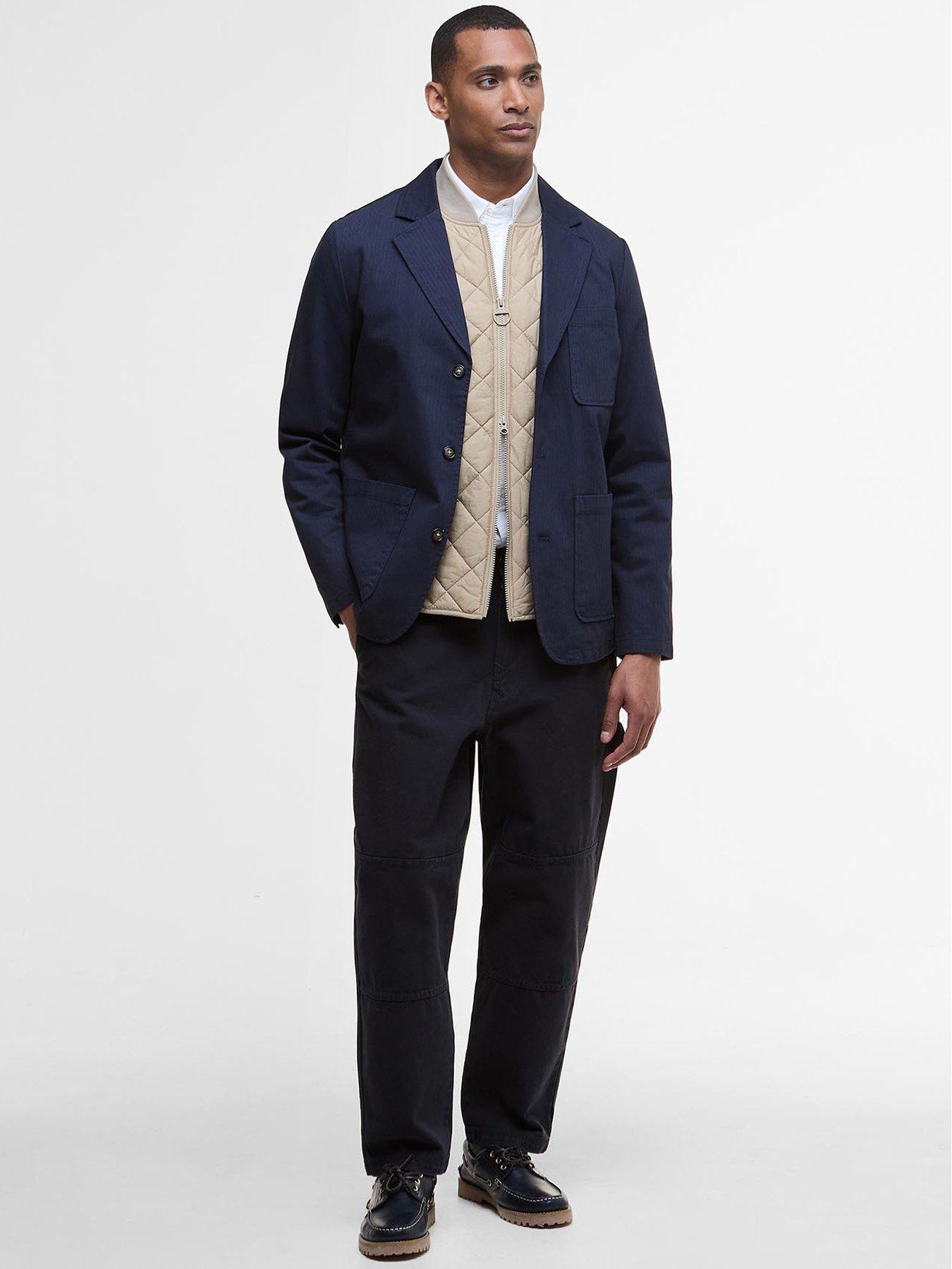 Image 3 of 6 of Barbour Bayview Herringbone Overshirt - Navy