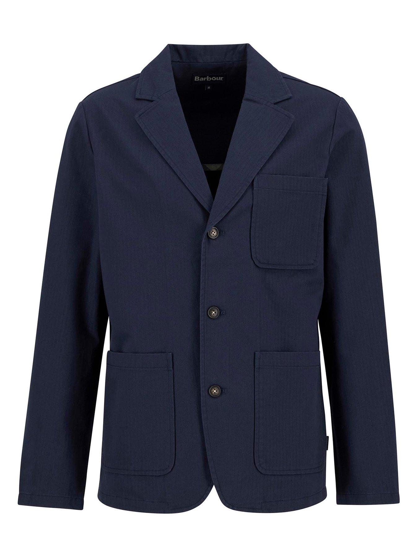 Image 6 of 6 of Barbour Bayview Herringbone Overshirt - Navy