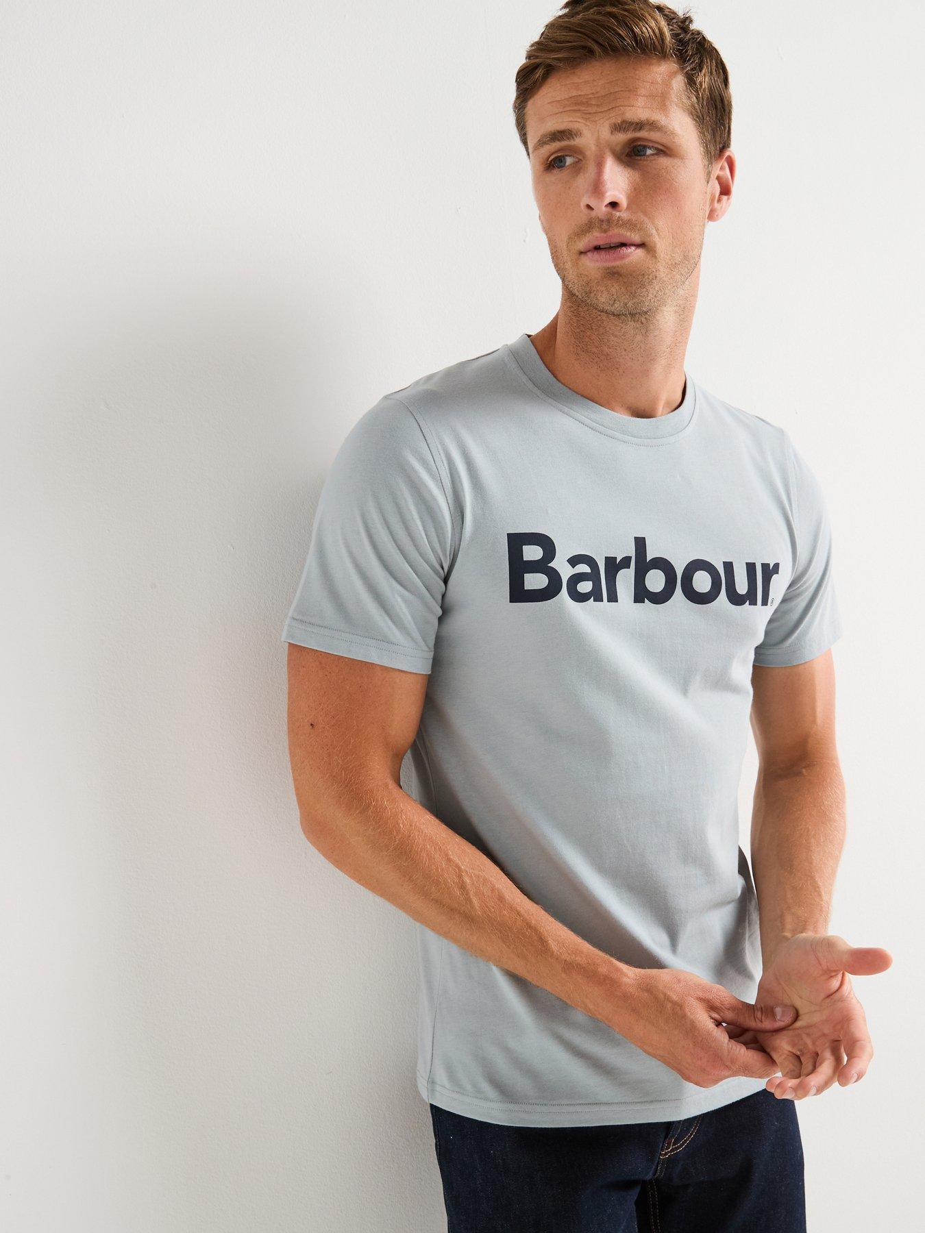  image of barbour-short-sleeve-large-logo-slim-fit-t-shirt--light-blue