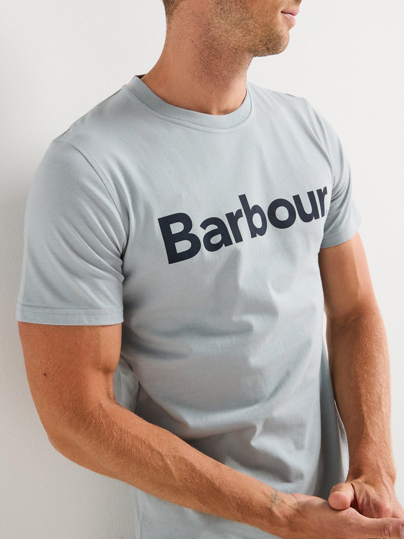 image of barbour-short-sleeve-large-logo-slim-fit-t-shirt--light-blue