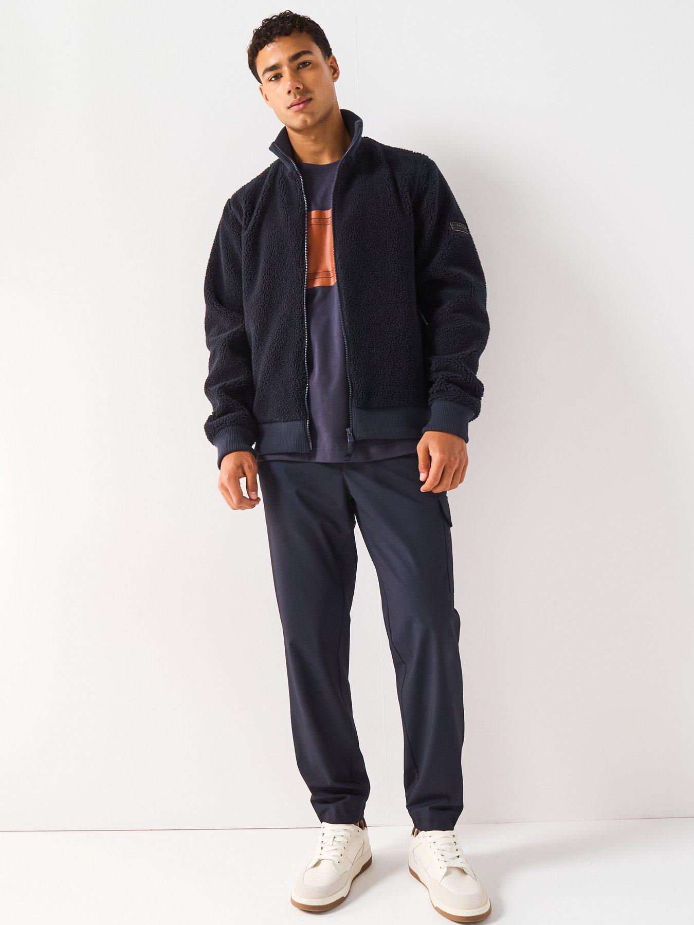  image of barbour-international-dinstone-fleece-jacket-navy