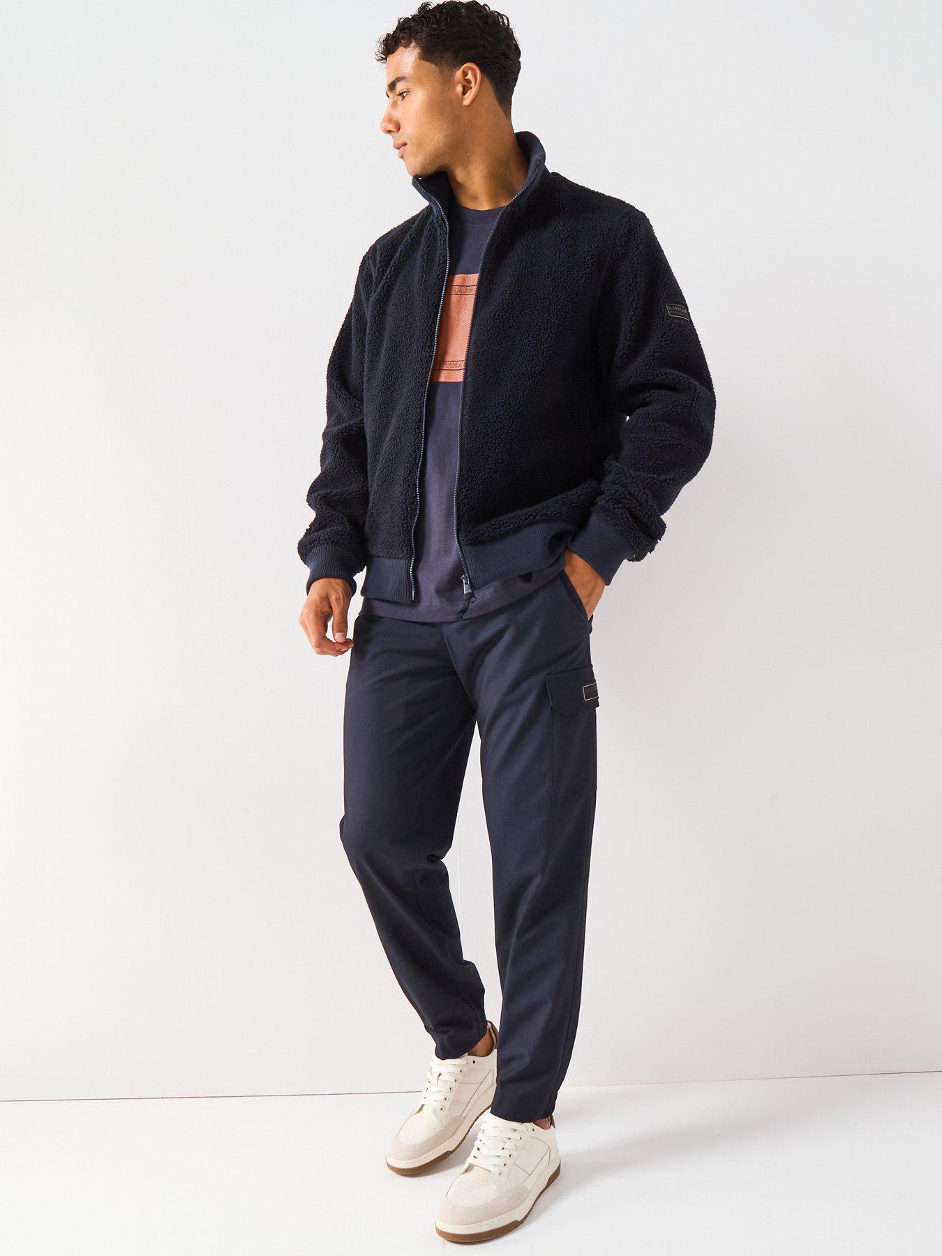  image of barbour-international-dinstone-fleece-jacket-navy