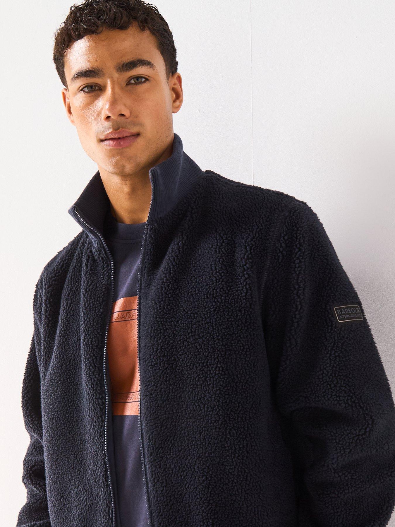  image of barbour-international-dinstone-fleece-jacket-navy