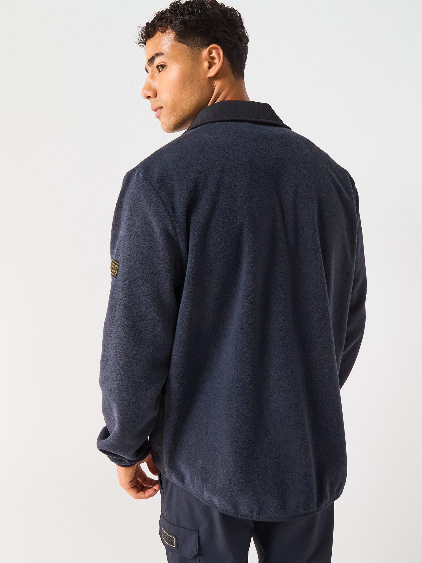Image 2 of 6 of Barbour International Albby Microfleece Relaxed Overshirt - Navy