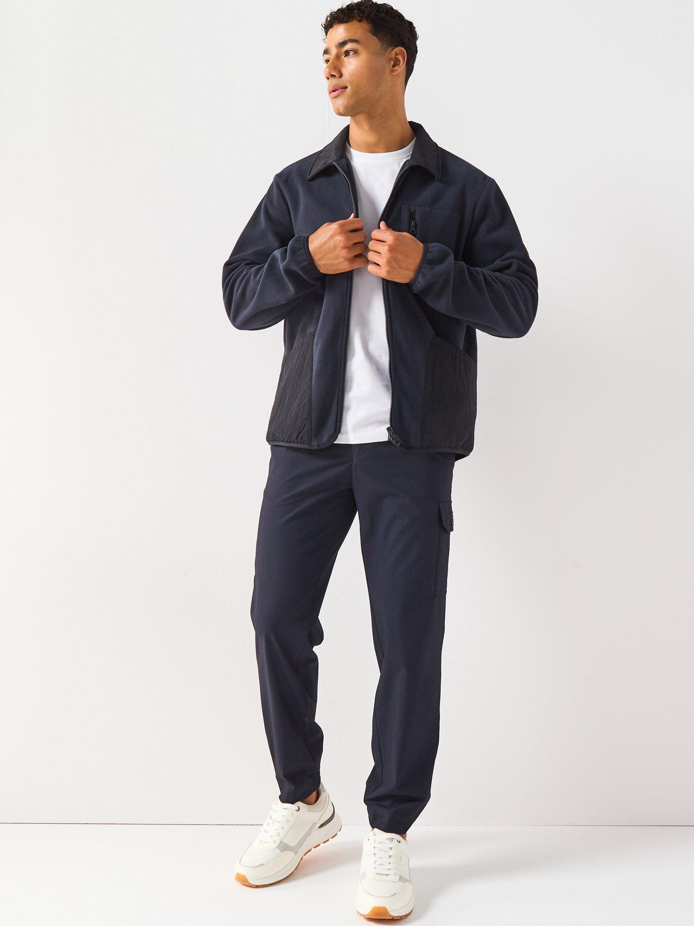 Image 3 of 6 of Barbour International Albby Microfleece Relaxed Overshirt - Navy