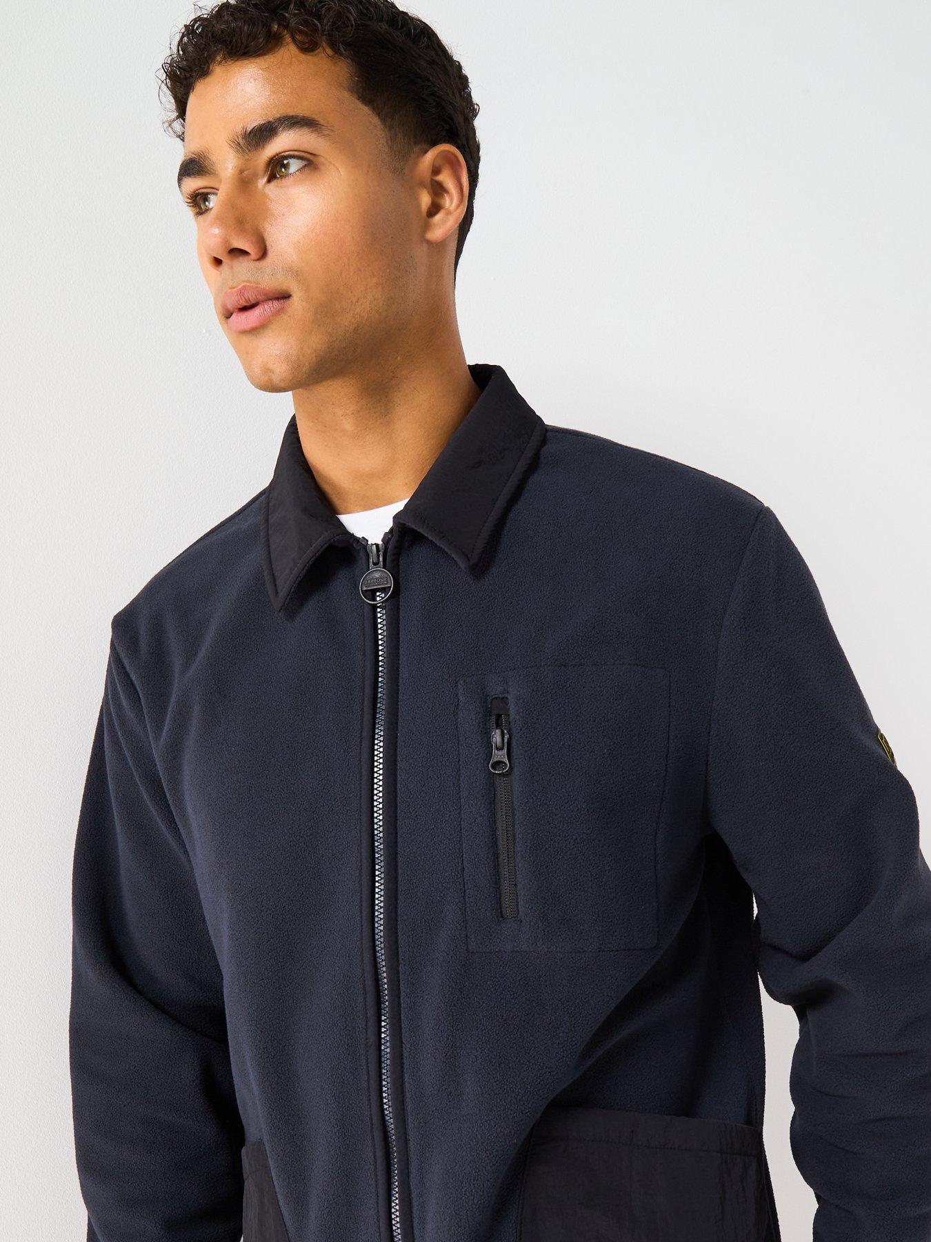 Image 6 of 6 of Barbour International Albby Microfleece Relaxed Overshirt - Navy