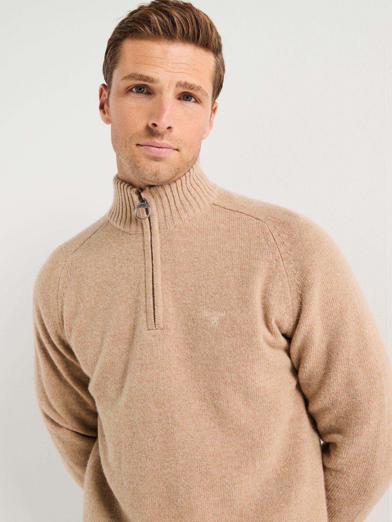 Image 4 of 6 of Barbour Grangetown Half Zip Knitted Jumper - Beige