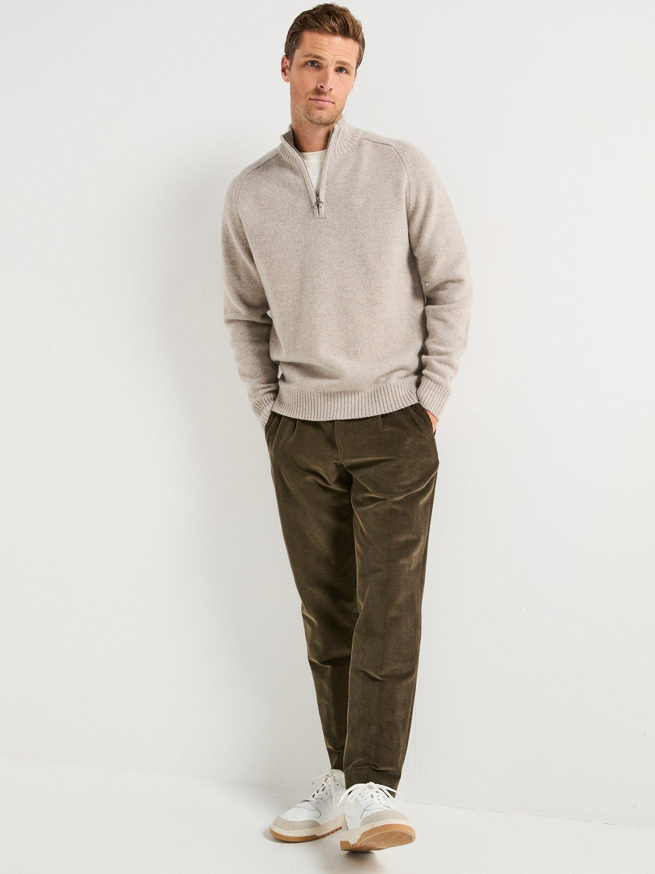 Image 3 of 6 of Barbour Grangetown Half Zip Knitted Jumper- Light Grey
