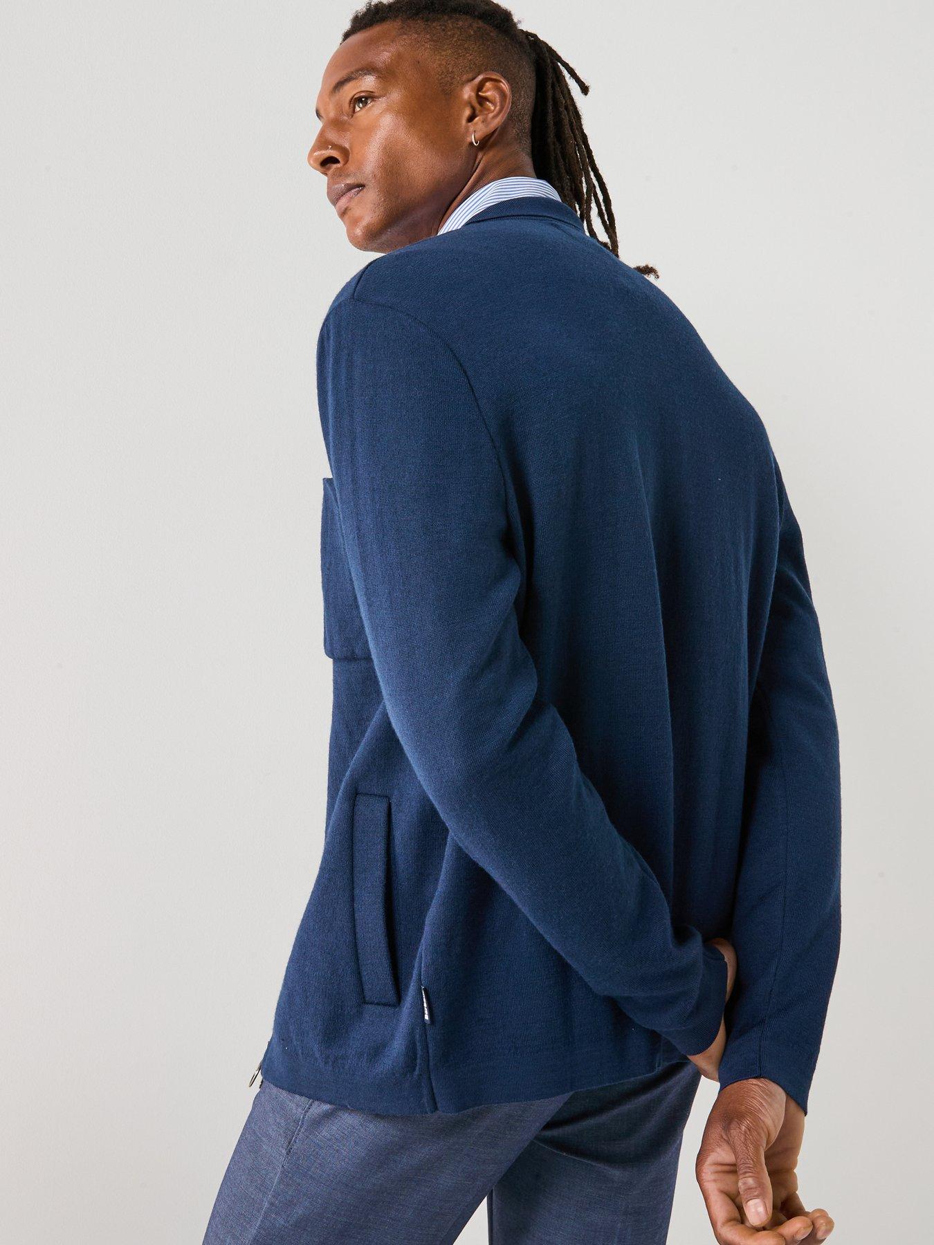 Image 2 of 6 of Barbour Croscombe Zip Through Knitted Jumper - Navy