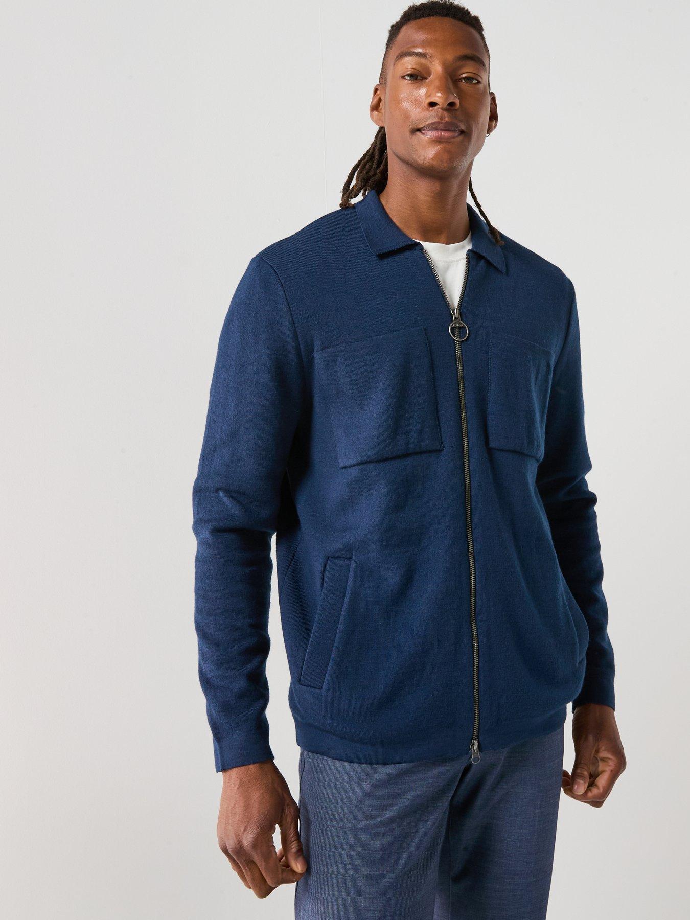 Image 6 of 6 of Barbour Croscombe Zip Through Knitted Jumper - Navy