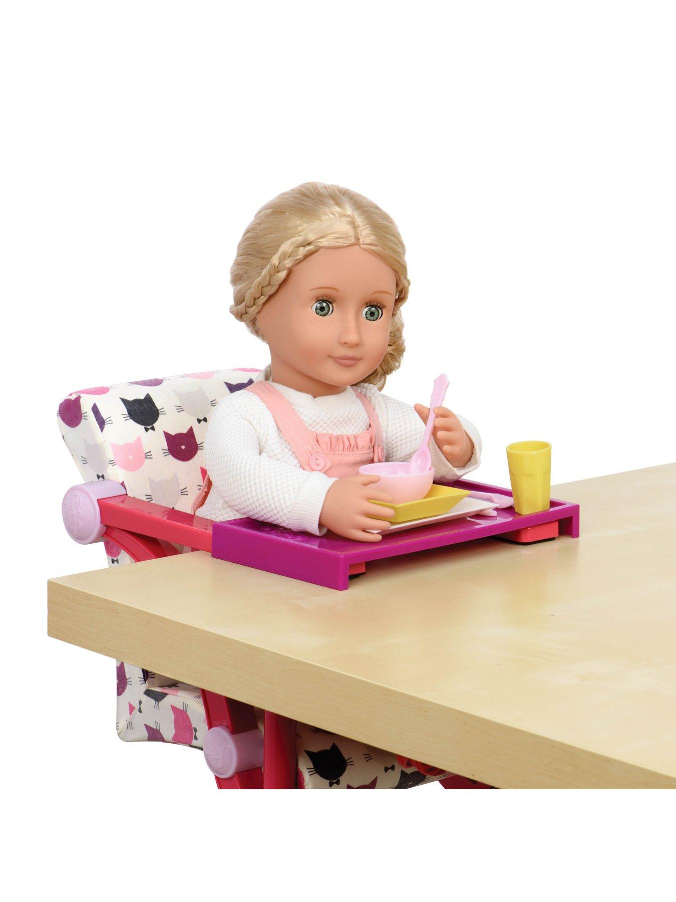  image of our-generation-clip-on-dollnbspchairnbspcat-printnbsp