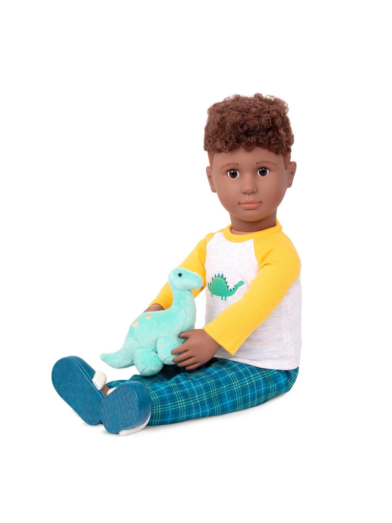  image of our-generation-deluxe-boynbspdollnbsp-dinosaur-print-pyjama-outfit