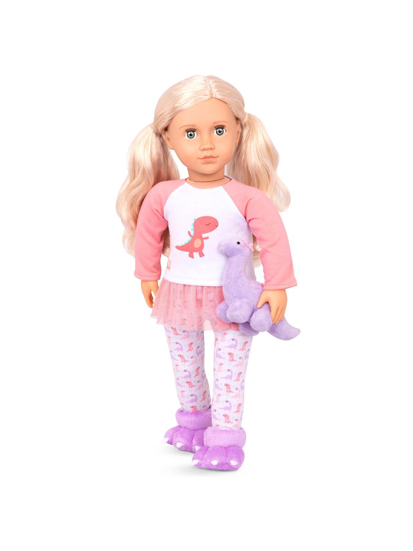  image of our-generation-deluxe-dinosaur-print-pyjama-dollnbspoutfit