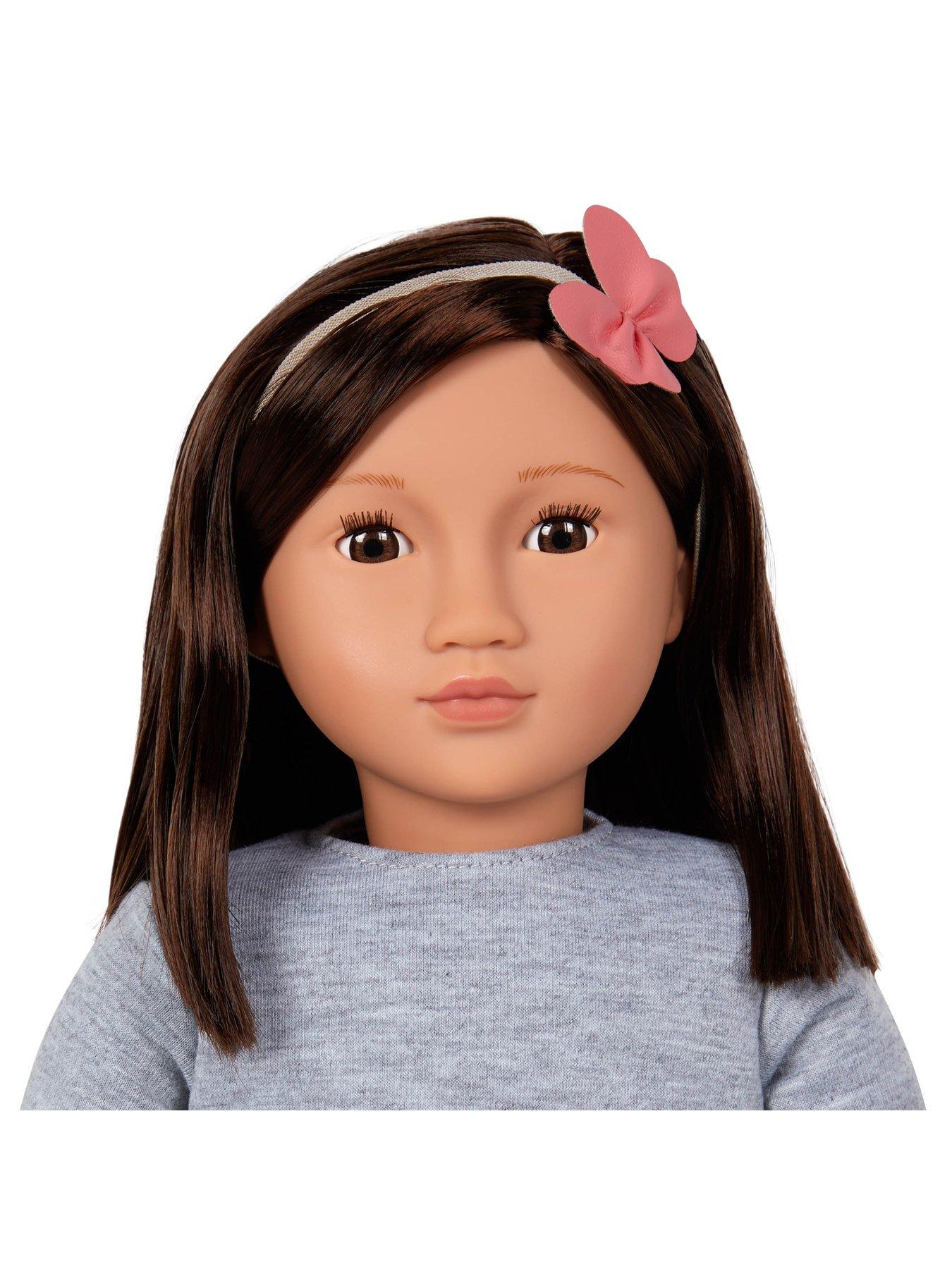  image of our-generation-doll-with-pink-pleated-skirt--nbspmei