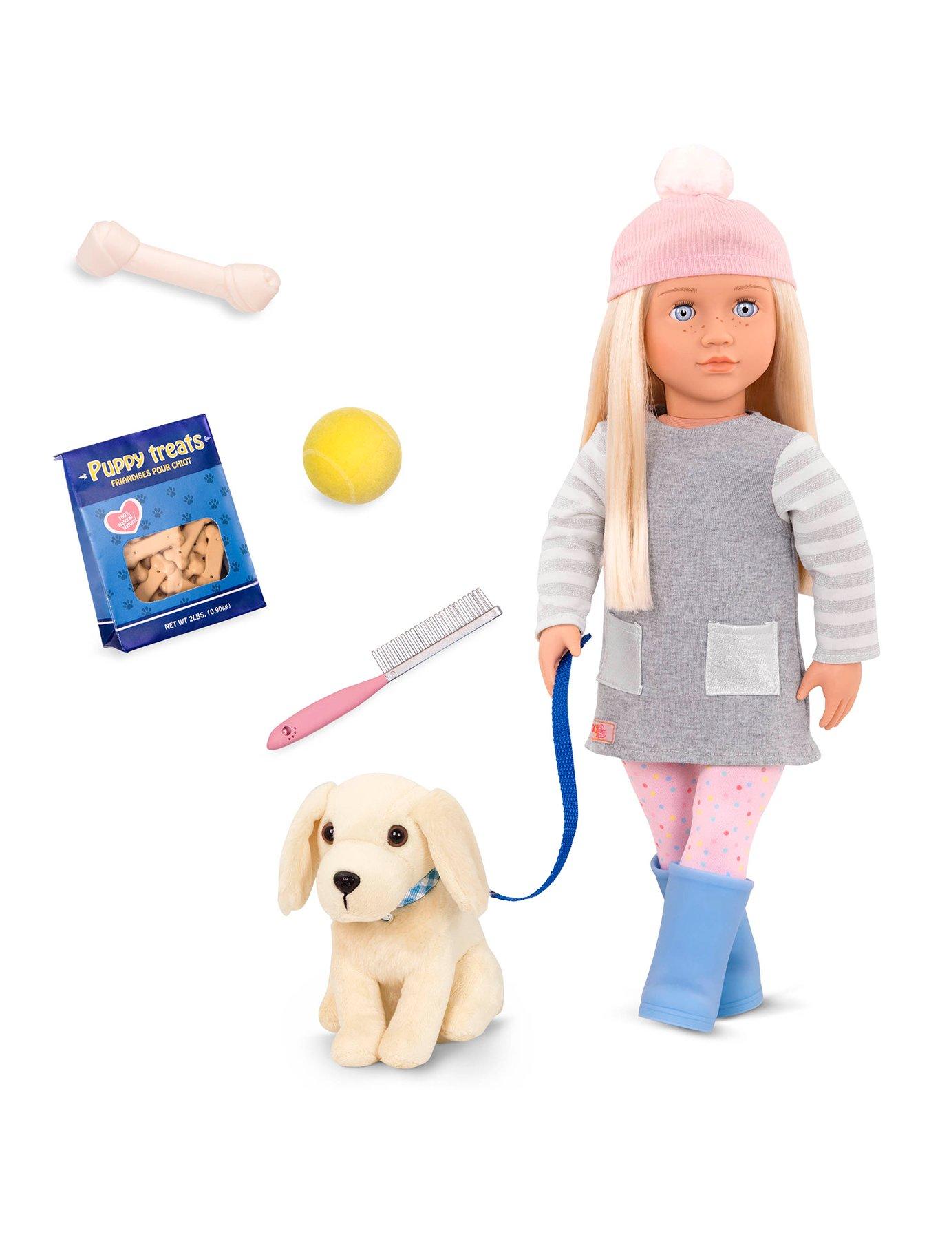  image of our-generation-doll-with-pet-dog-meagan-and-golden-retriever