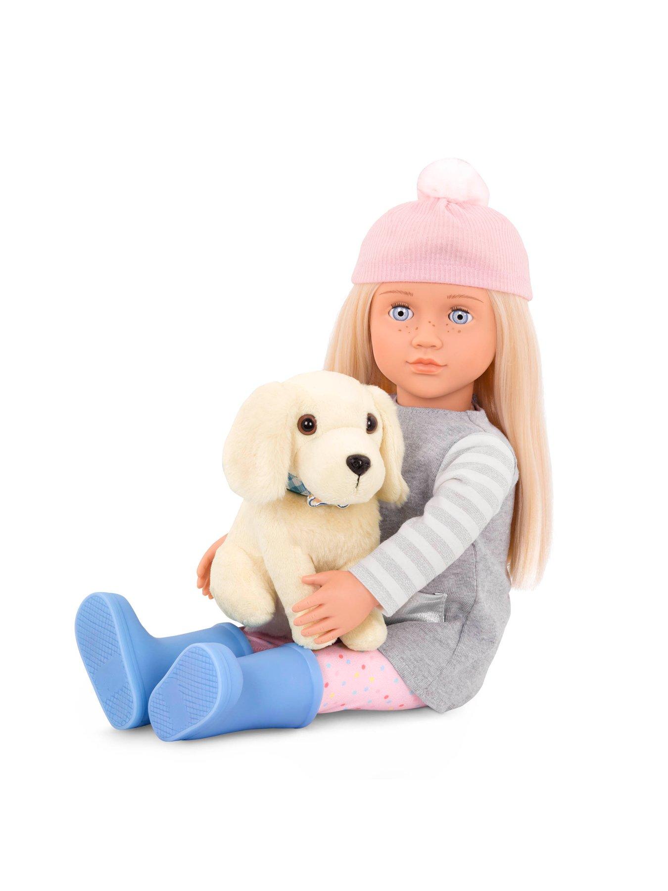  image of our-generation-doll-with-pet-dog-meagan-and-golden-retriever