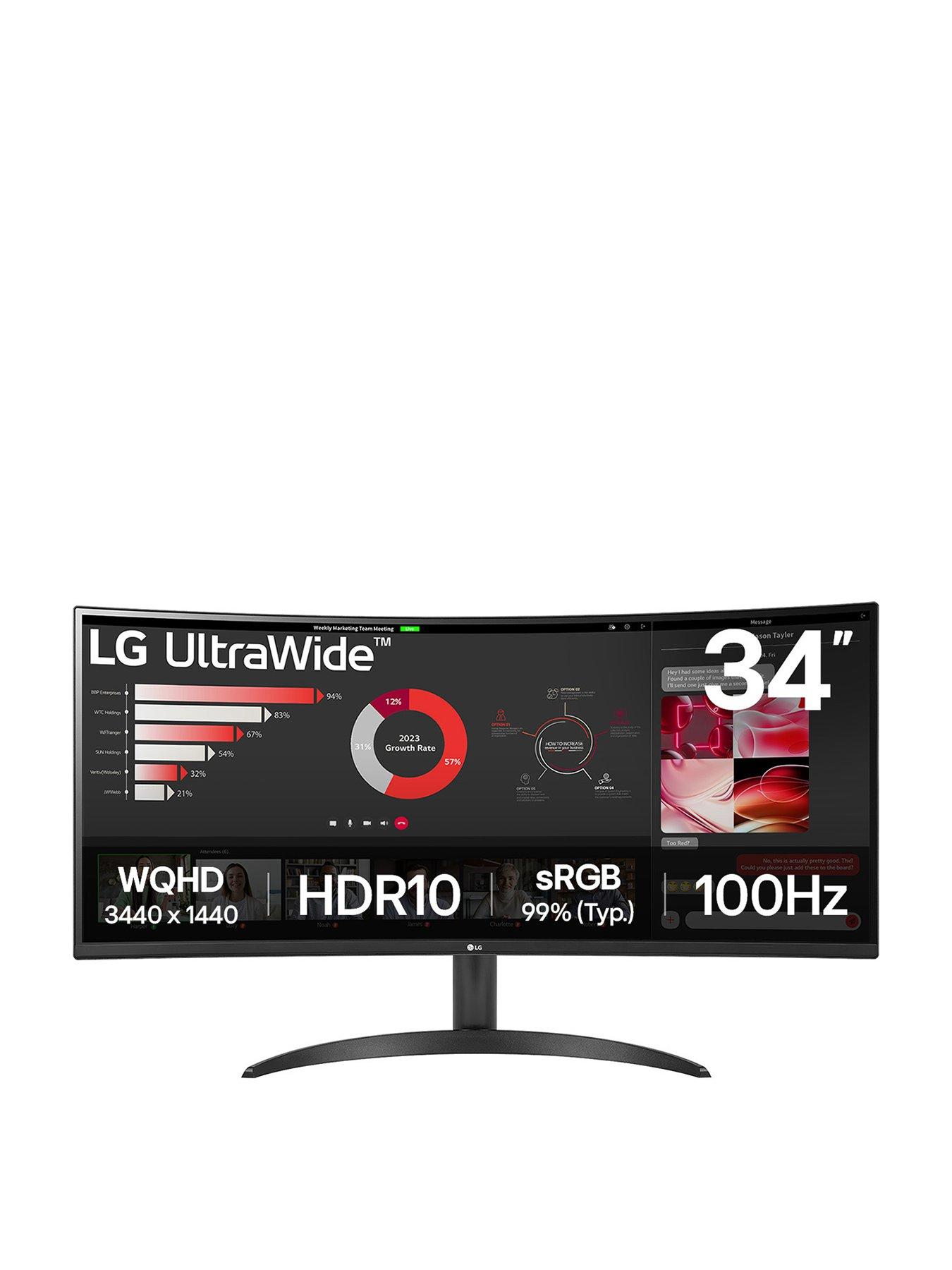 LG 34" QHD UltraWide Curved Monitor