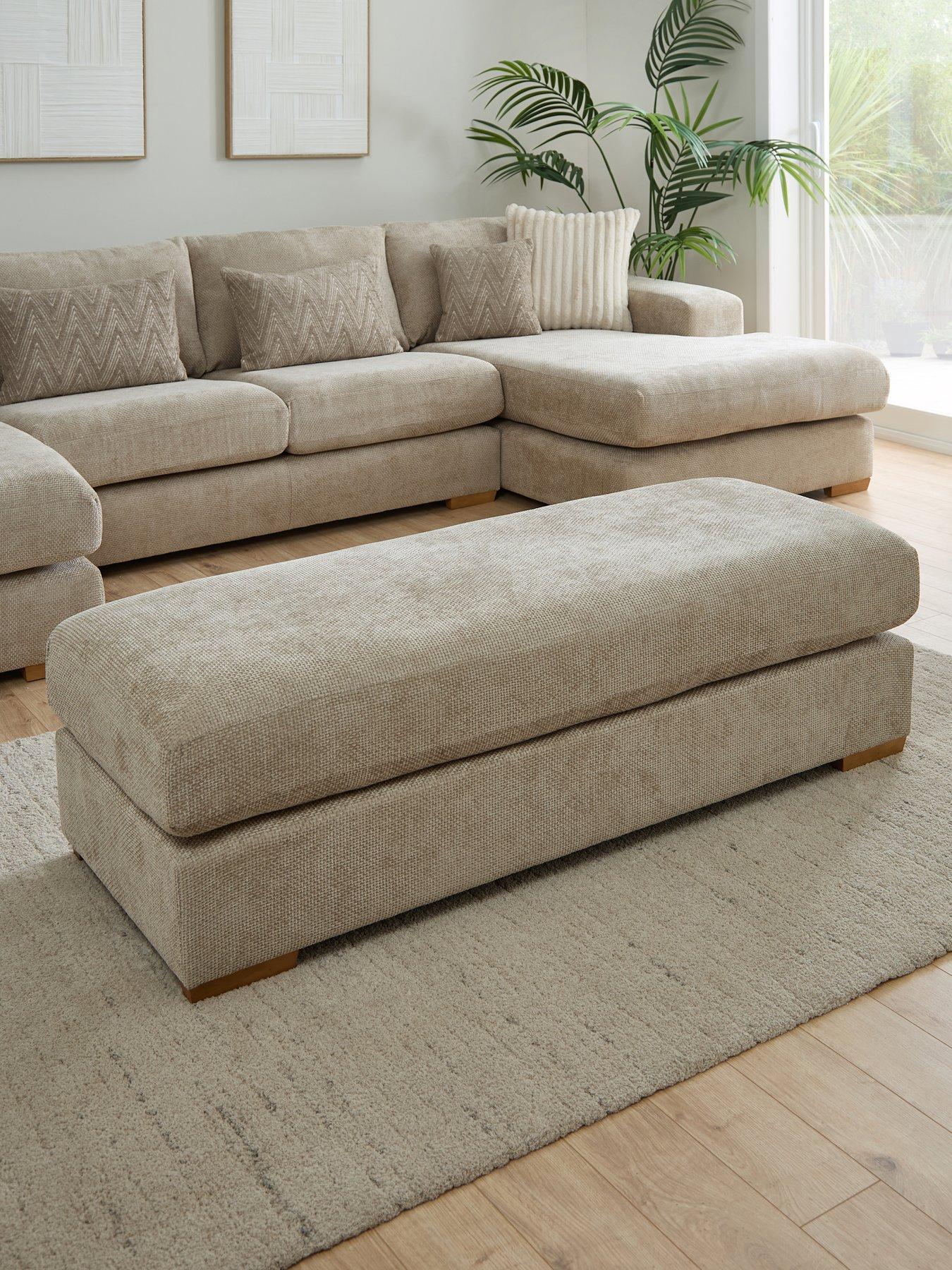 The Very Collection Broadgate Large Footstool - Made to Order in the UK
