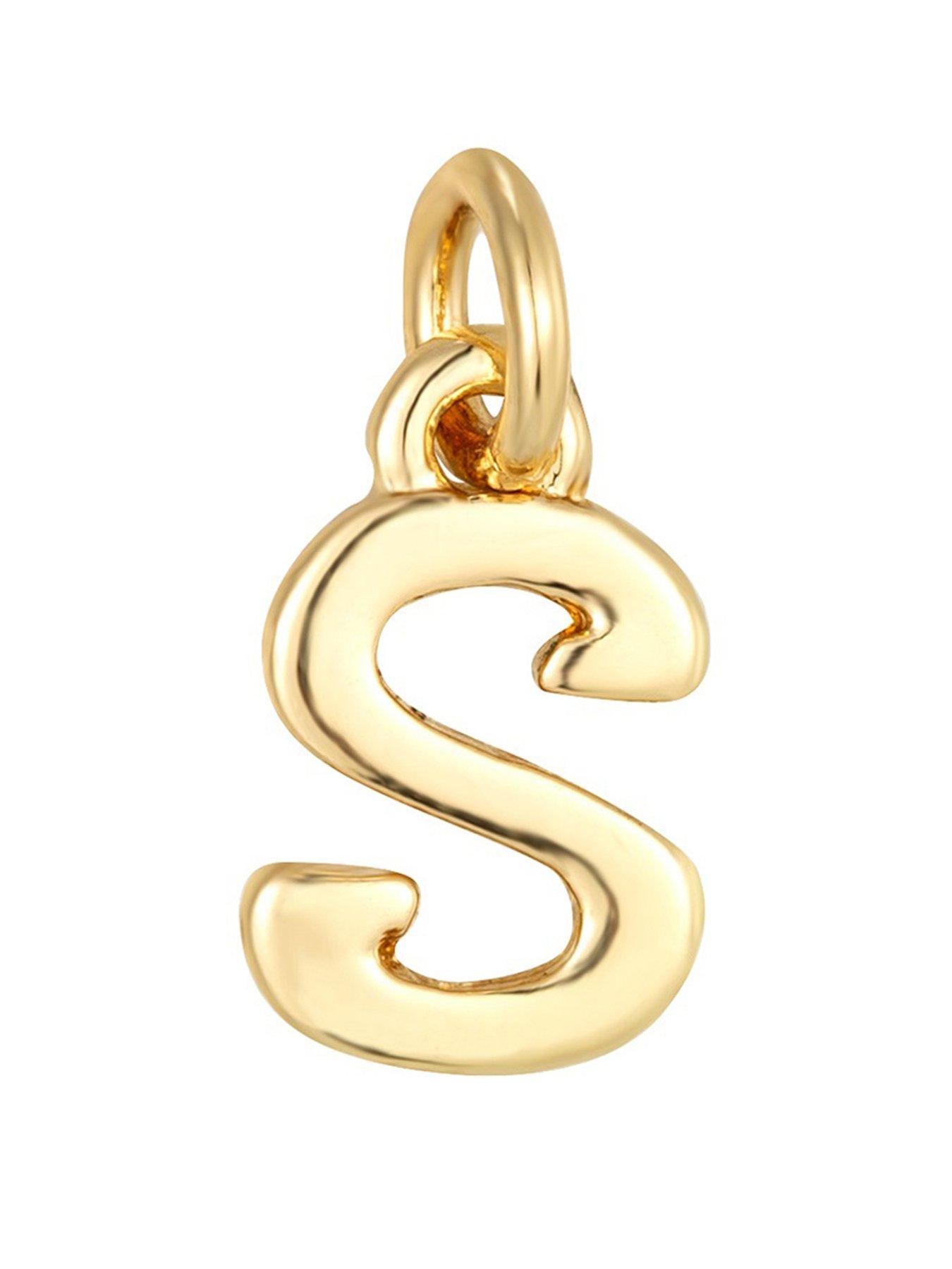 The Love Collection Pearl Stretch Bracelet with Gold Letter Charm