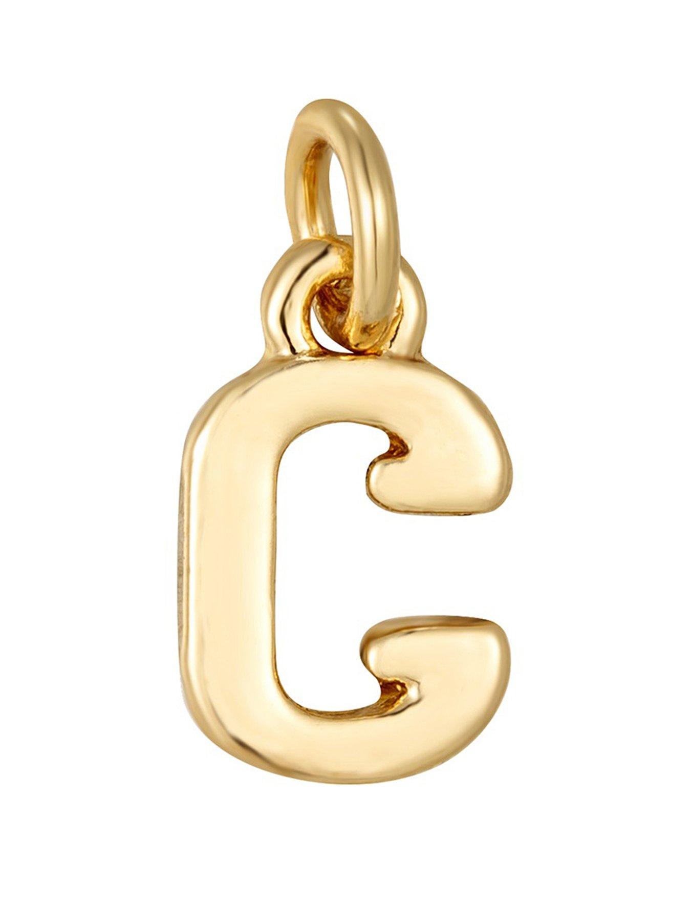 The Love Collection Pearl Stretch Bracelet with Gold Letter Charm