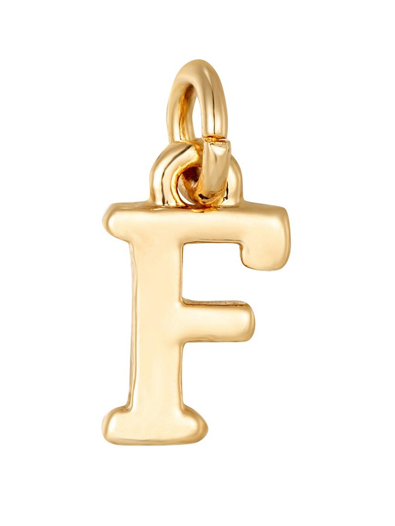 The Love Collection Pearl Stretch Bracelet with Gold Letter Charm