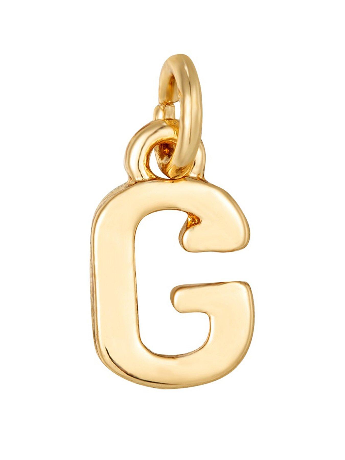 The Love Collection Pearl Stretch Bracelet with Gold Letter Charm