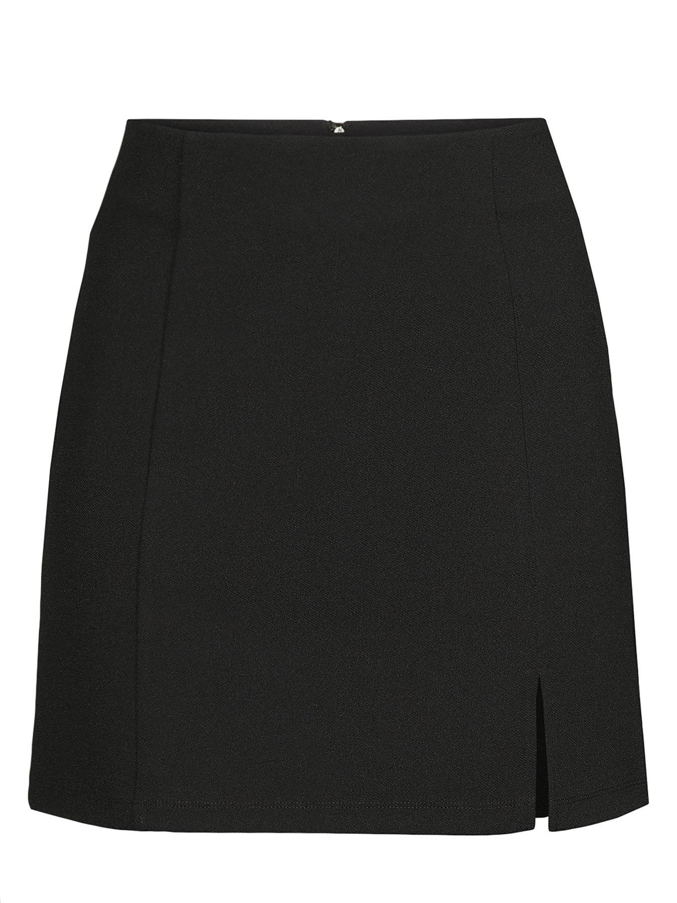 Image 7 of 7 of The Very Collection Womens Stretch Smart Side Split Mini Skirt - Black