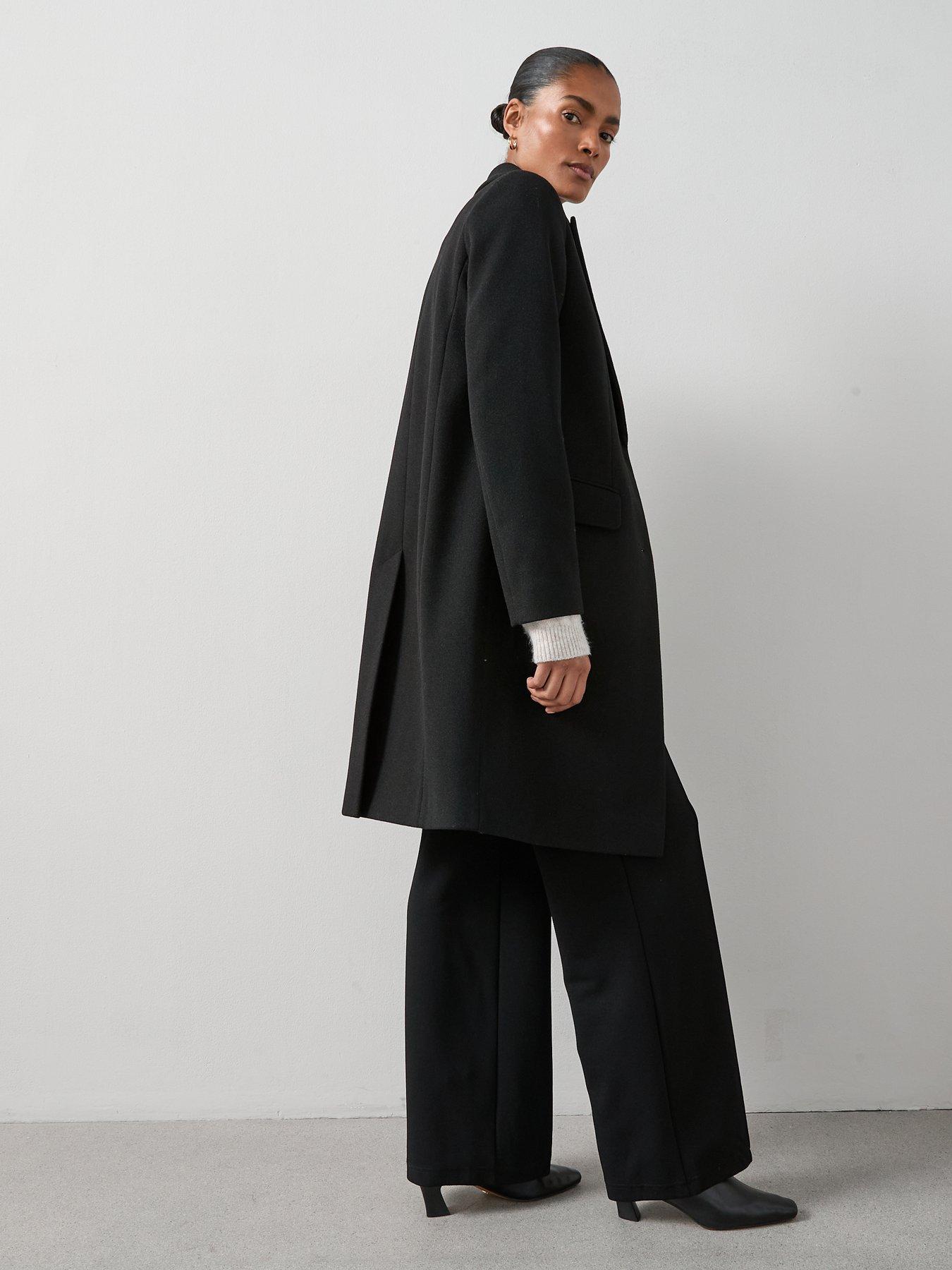 Image 5 of 6 of The Very Collection Pull On Smart Wide Leg Trousers - Black