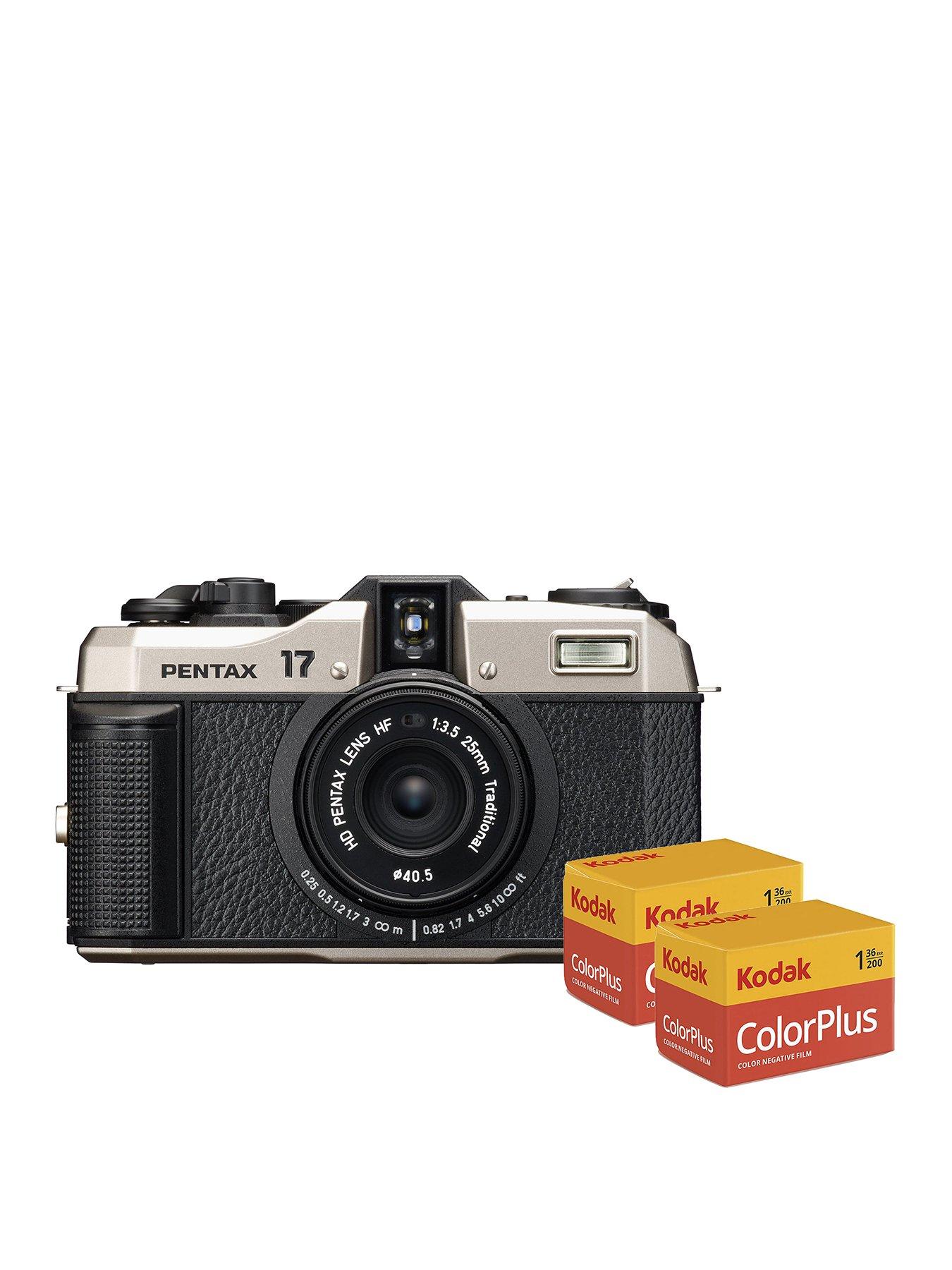 PENTAX 17 Film Camera - Dark Silver - Camera + 2x 36 Exposure 35mm Film