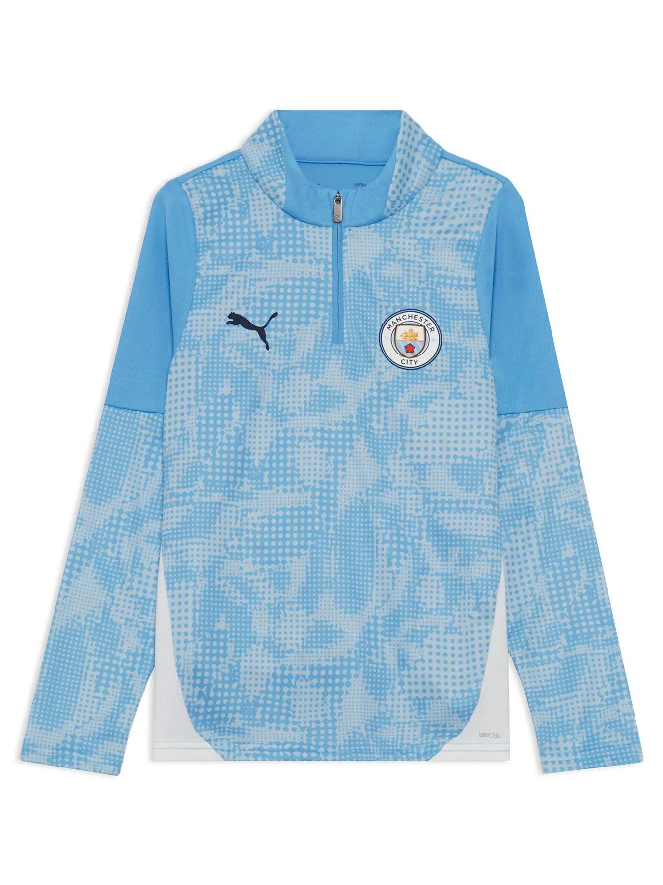 undefined Junior Manchester City 25/26 Training 1/4 Zip Top - Blue