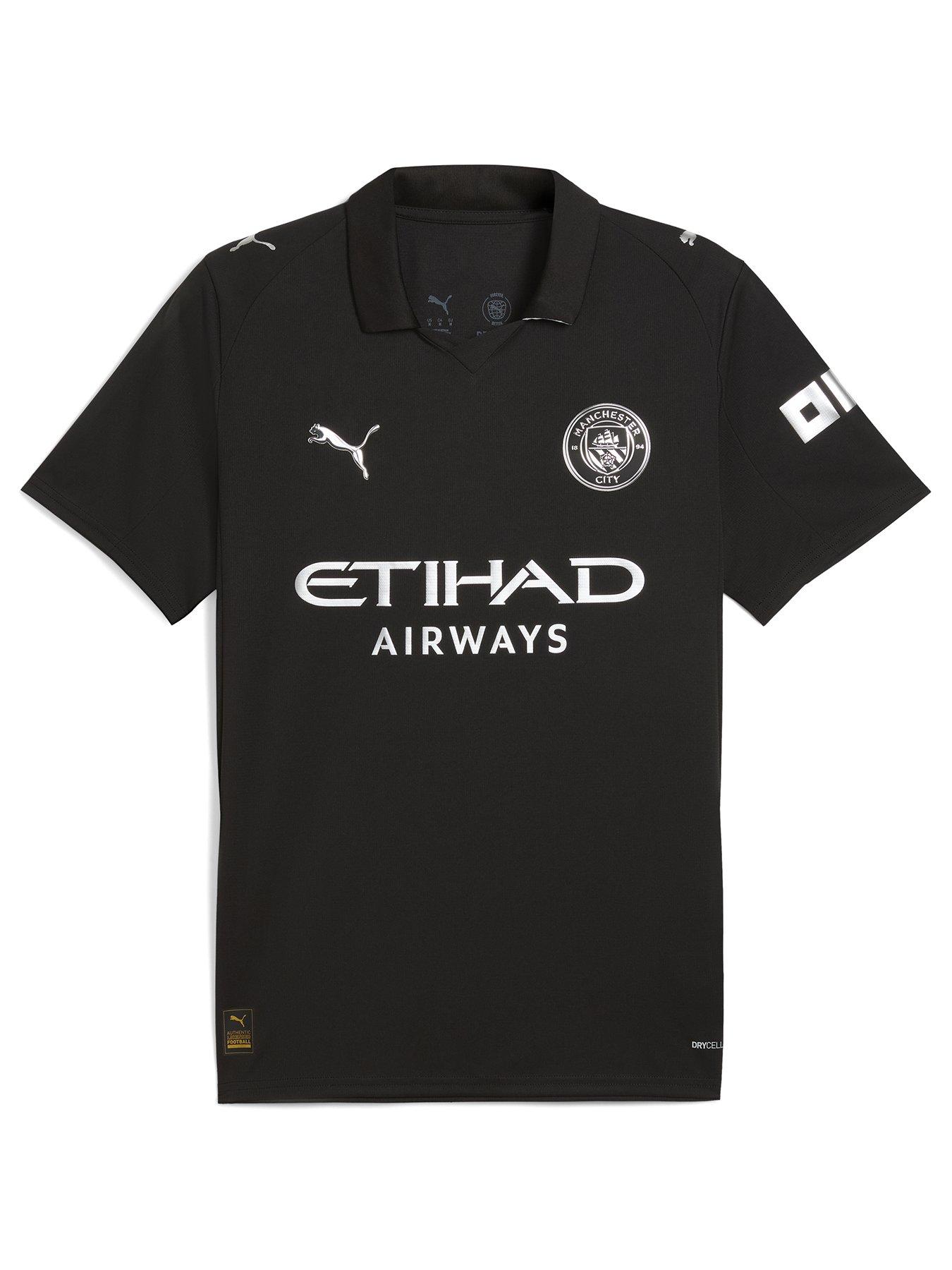 Image 1 of 2 of Puma Mens Manchester City 25/26 Away Replica Shirt - Black