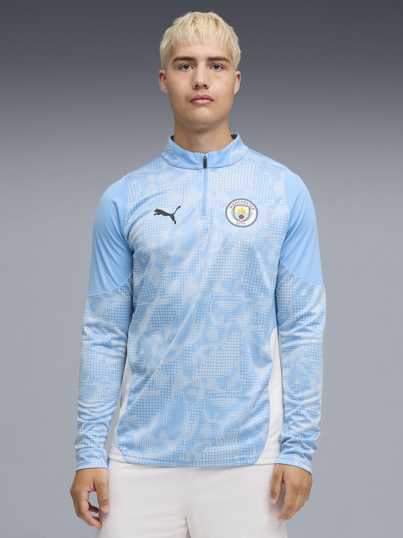 Image 1 of 4 of Puma Mens Manchester City 25/26 Training 1/4 Zip Top - Blue