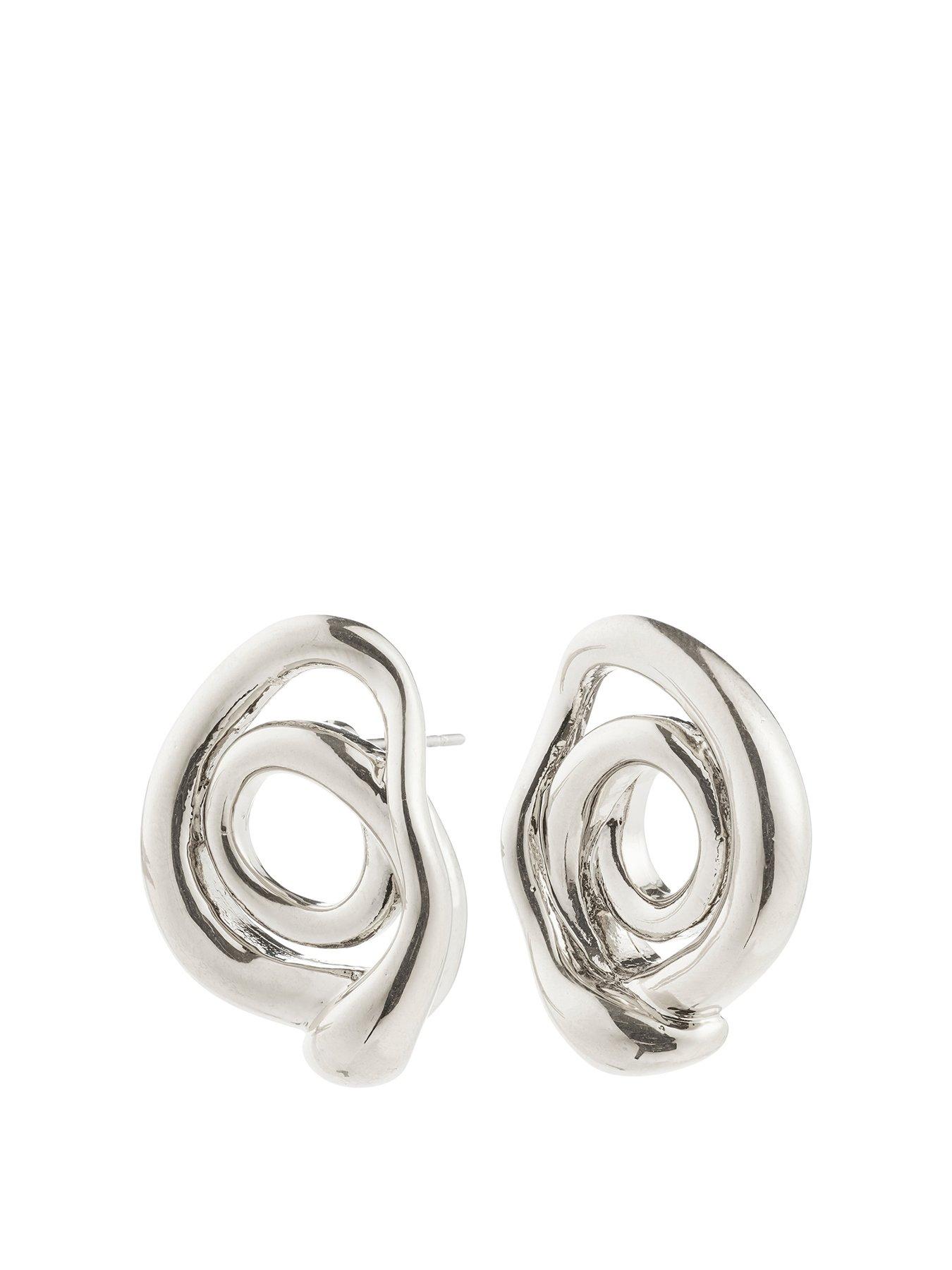undefined Unfold Earrings - Silver Plated