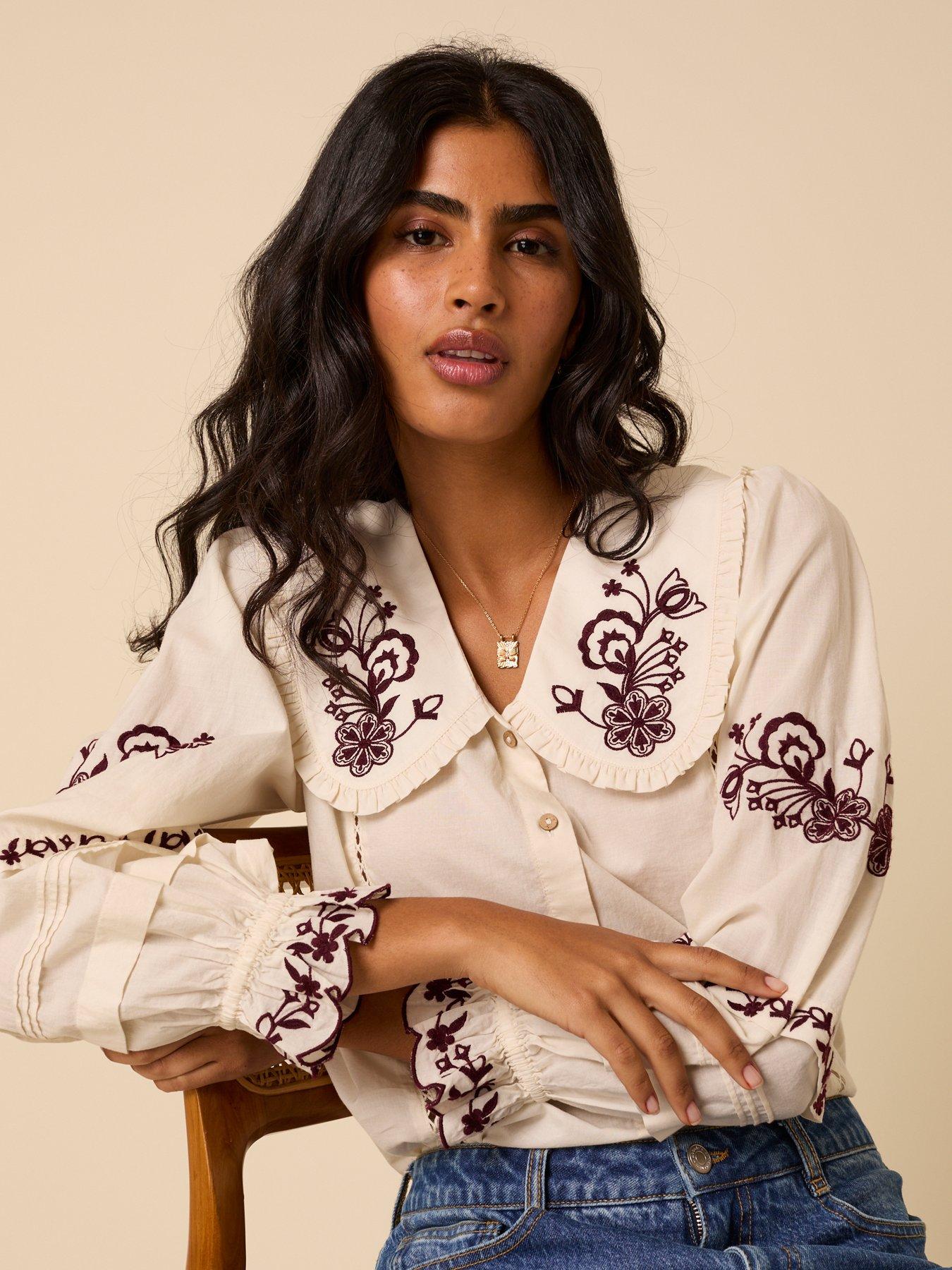 Image 3 of 5 of Nobodys Child Henrietta Shirt - White