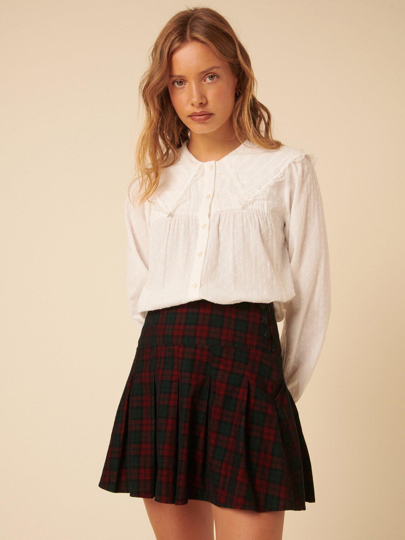undefined Veronica Check Cord Skirt - Multi