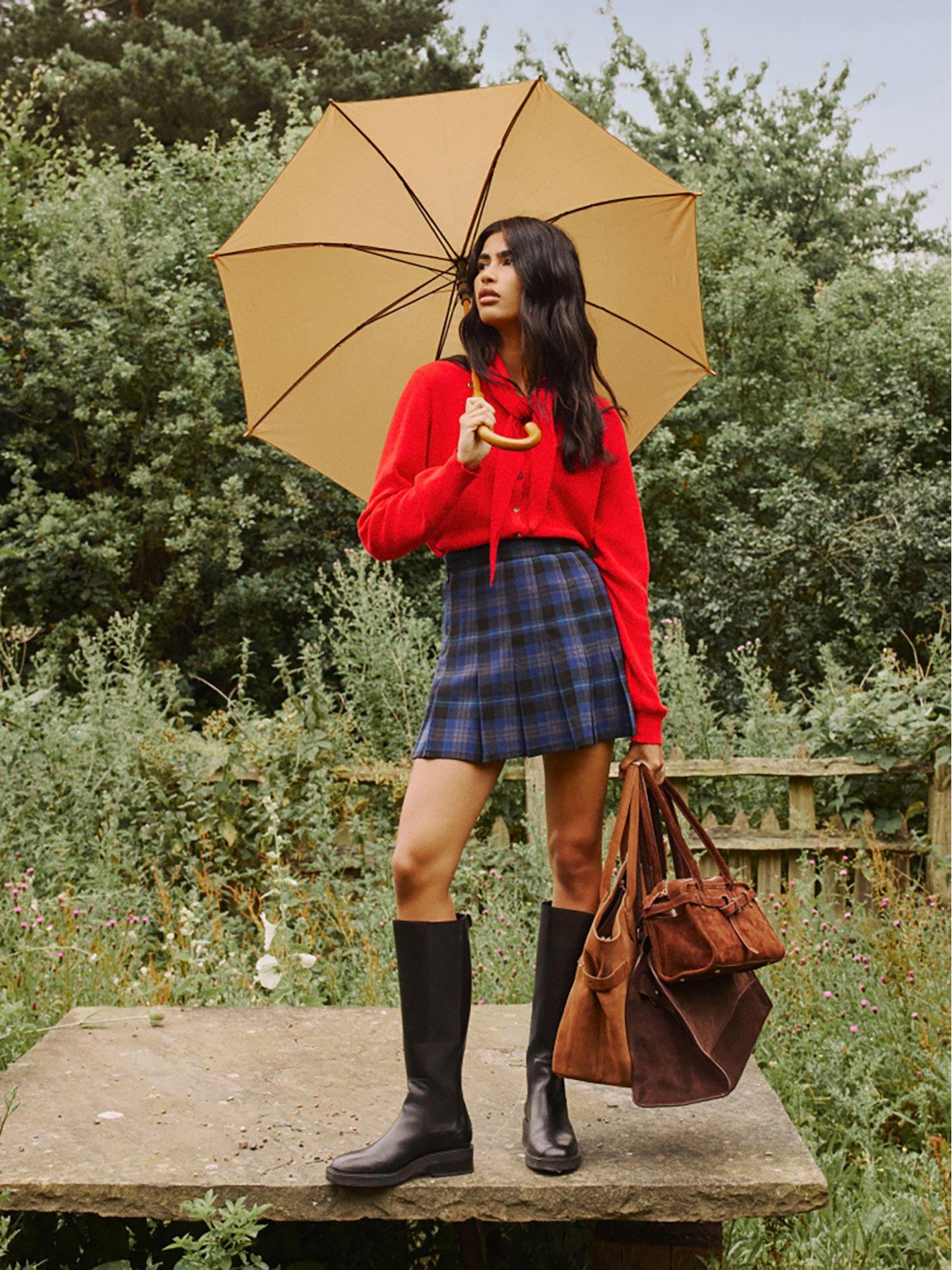 Image 6 of 6 of Nobodys Child Veronica Check Cord Skirt - Multi