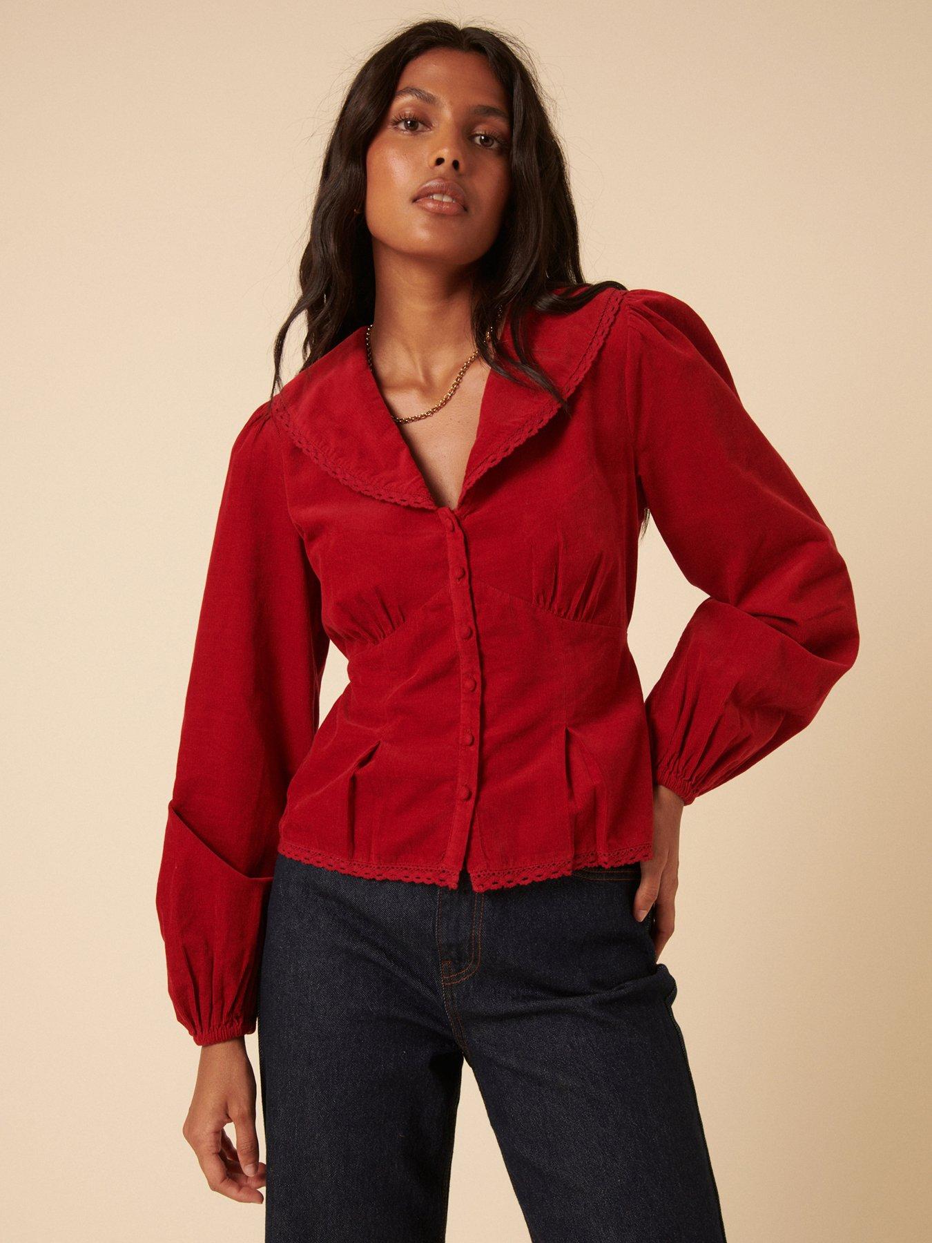 Nobodys Child Jenna Long Sleeve Top - Red