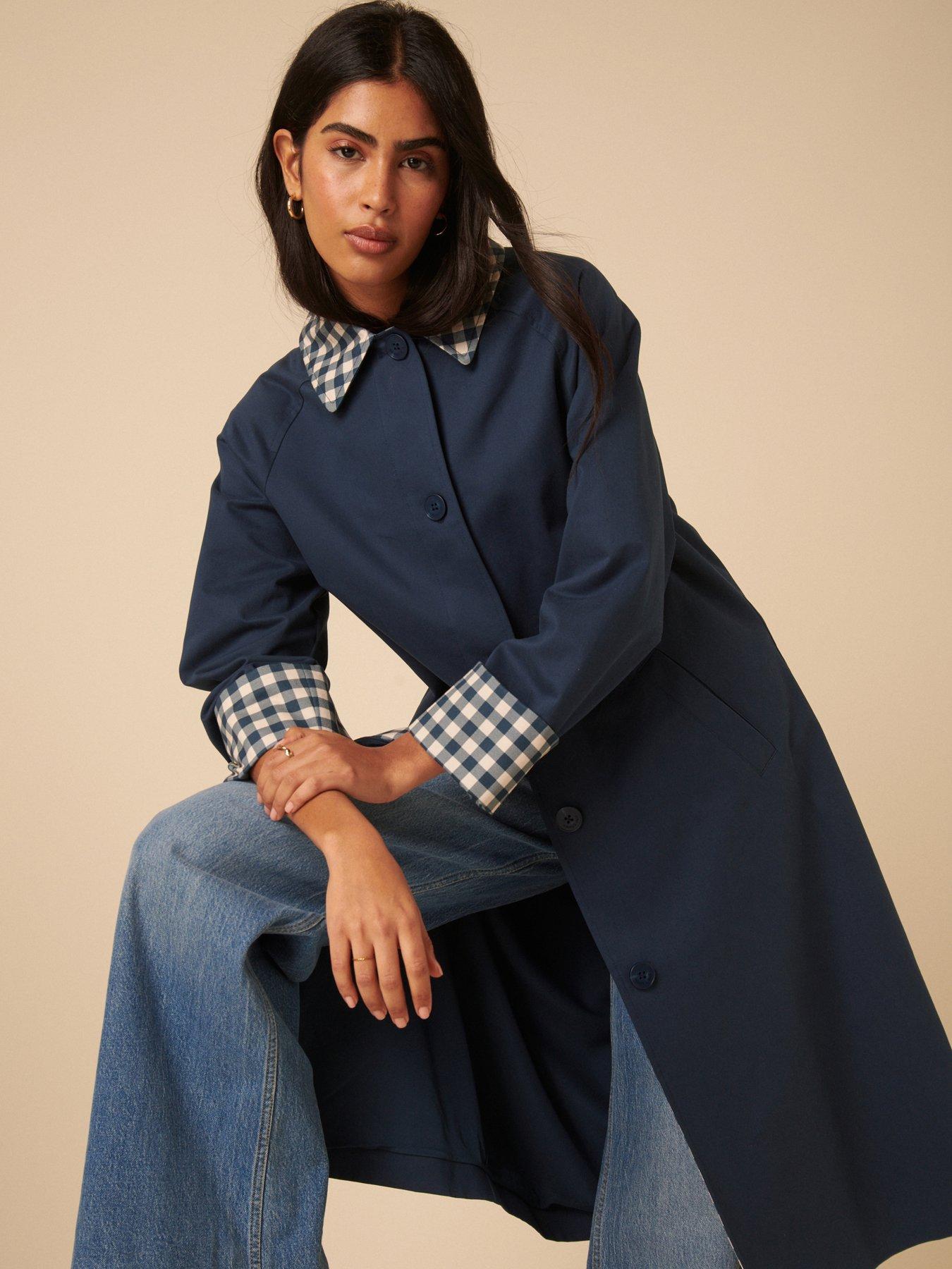 Image 3 of 5 of Nobodys Child Contrast Yesenia Car Coat - Blue