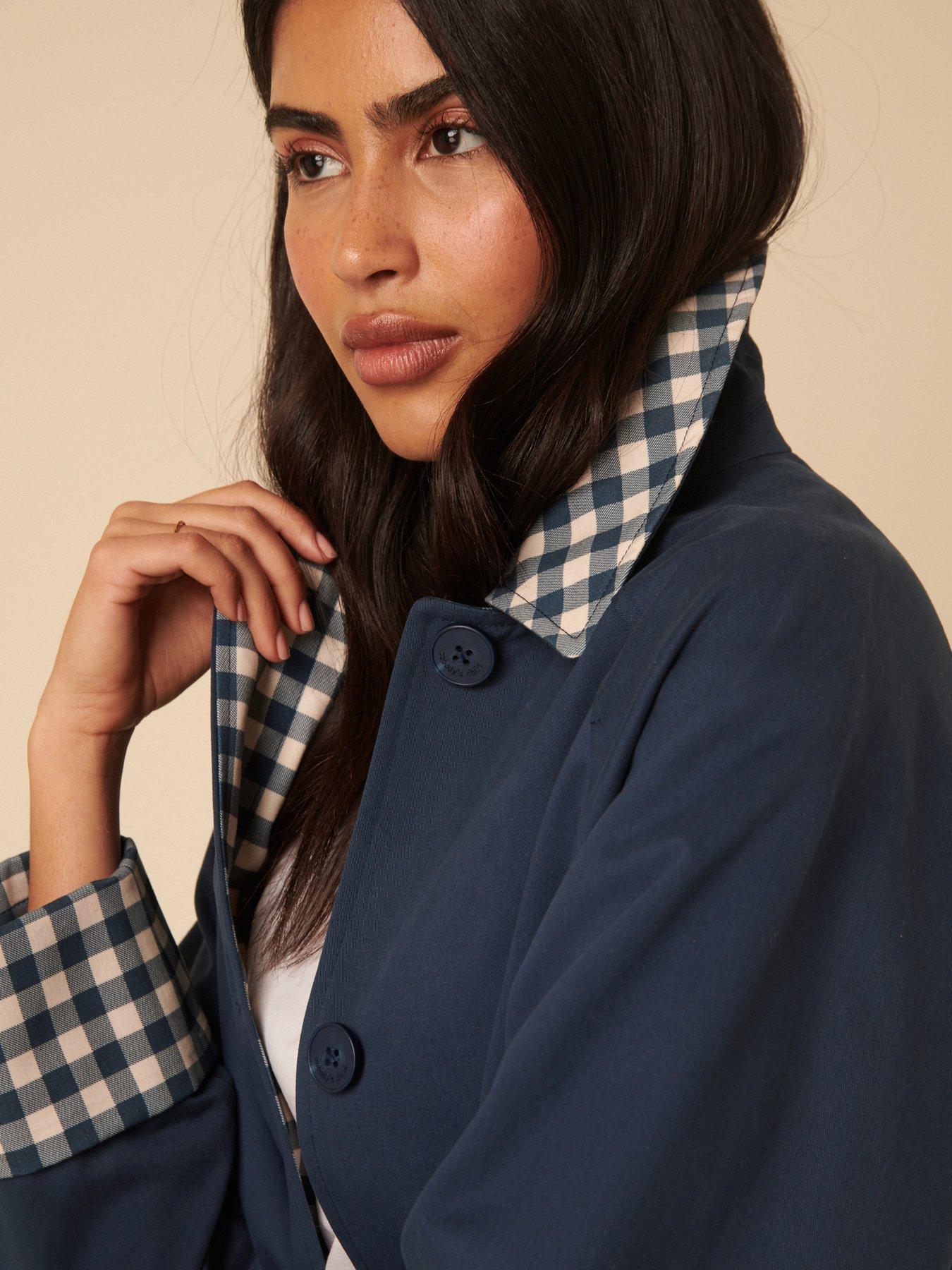 Image 4 of 5 of Nobodys Child Contrast Yesenia Car Coat - Blue