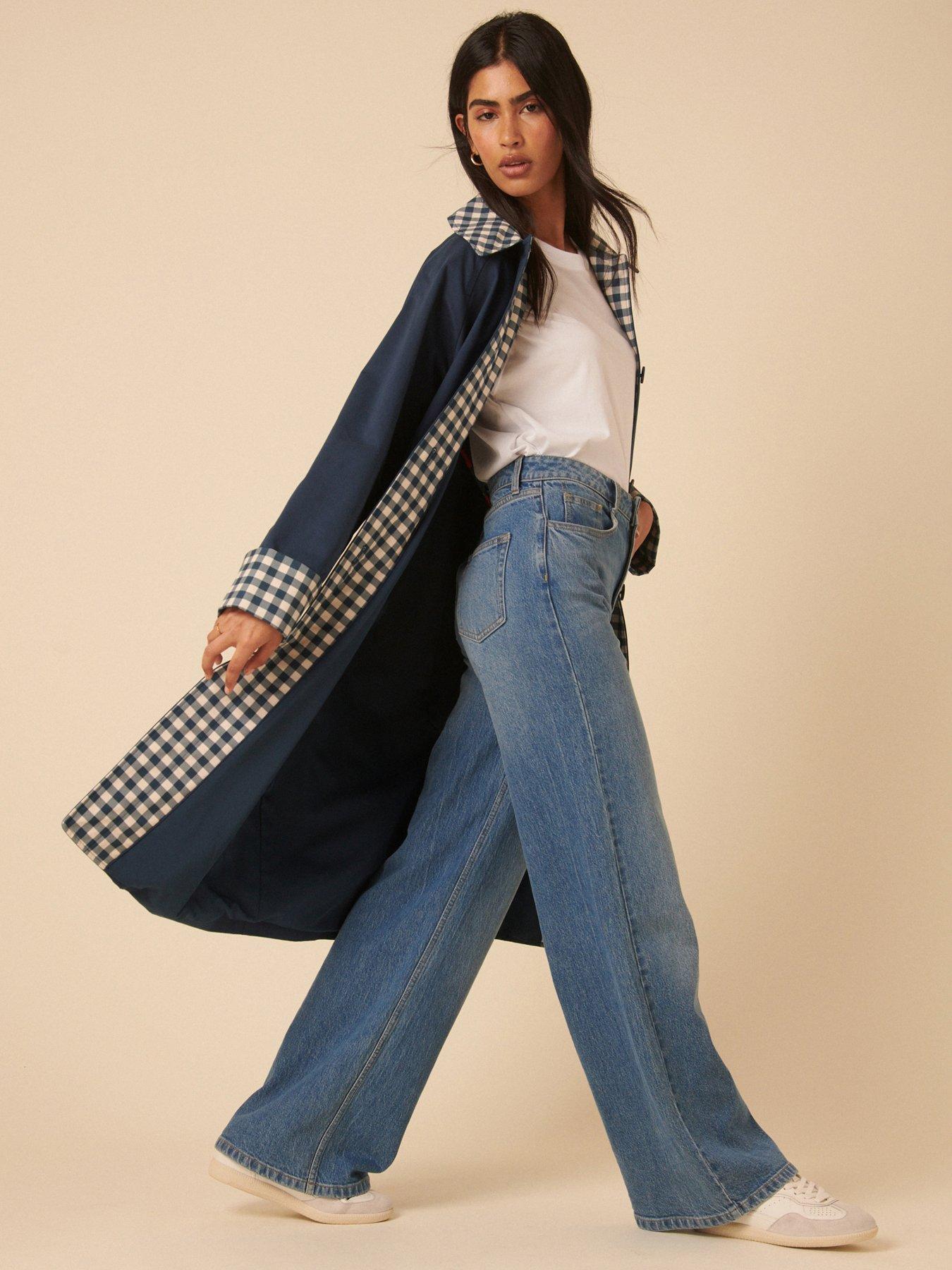 Image 5 of 5 of Nobodys Child Contrast Yesenia Car Coat - Blue