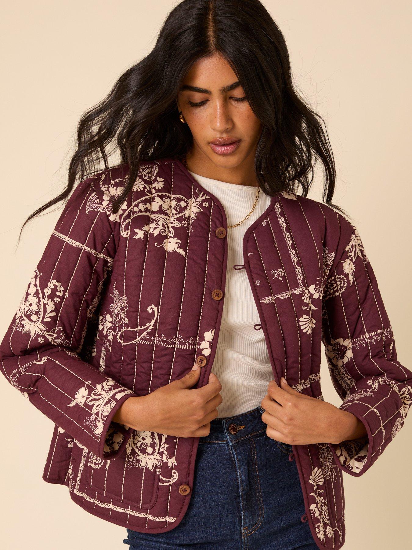 Nobodys Child Quilted Printed Jacket - Red
