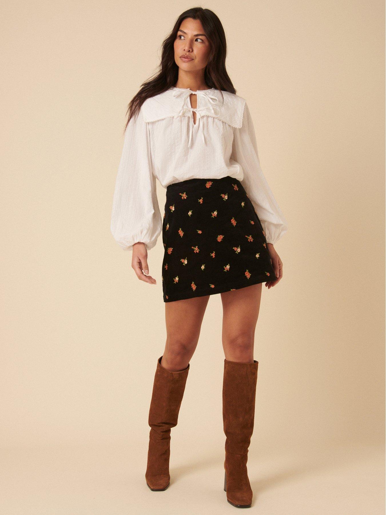 Image 5 of 5 of Nobodys Child Sofia Cord Skirt - Black