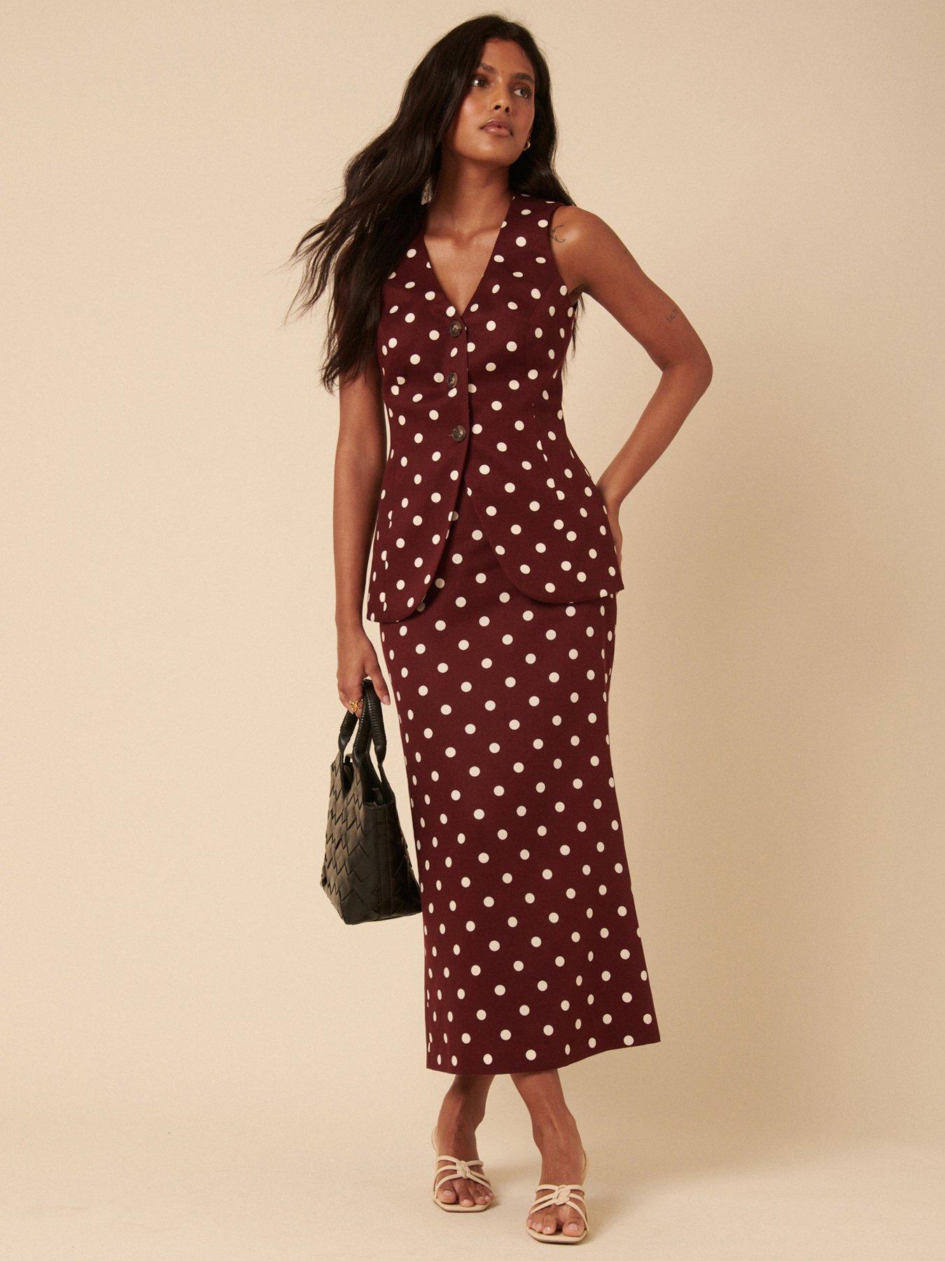 undefined Theta Midi Skirt - Brown
