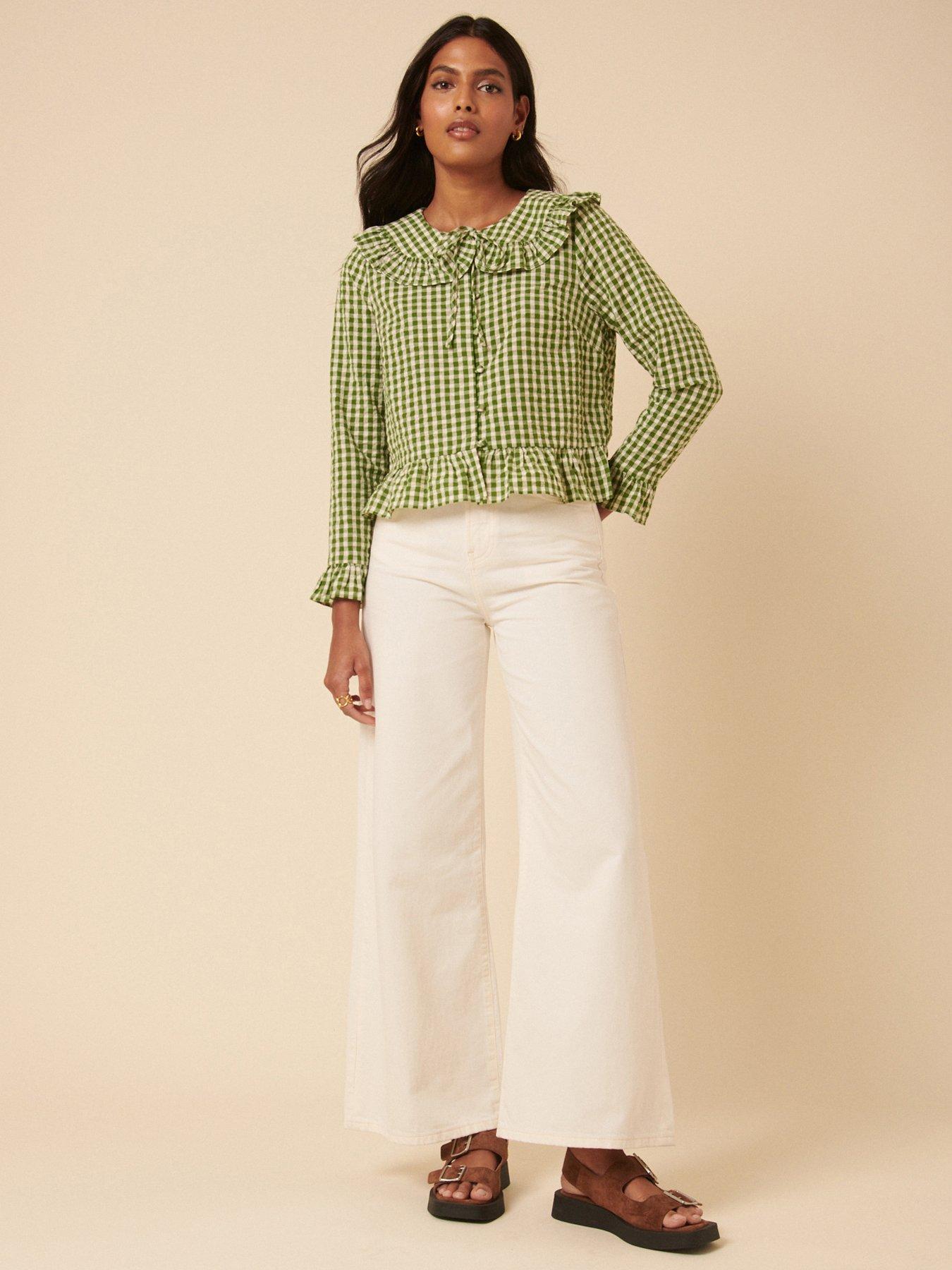 Nobodys Child Britney Ruffle Blouse - Green
