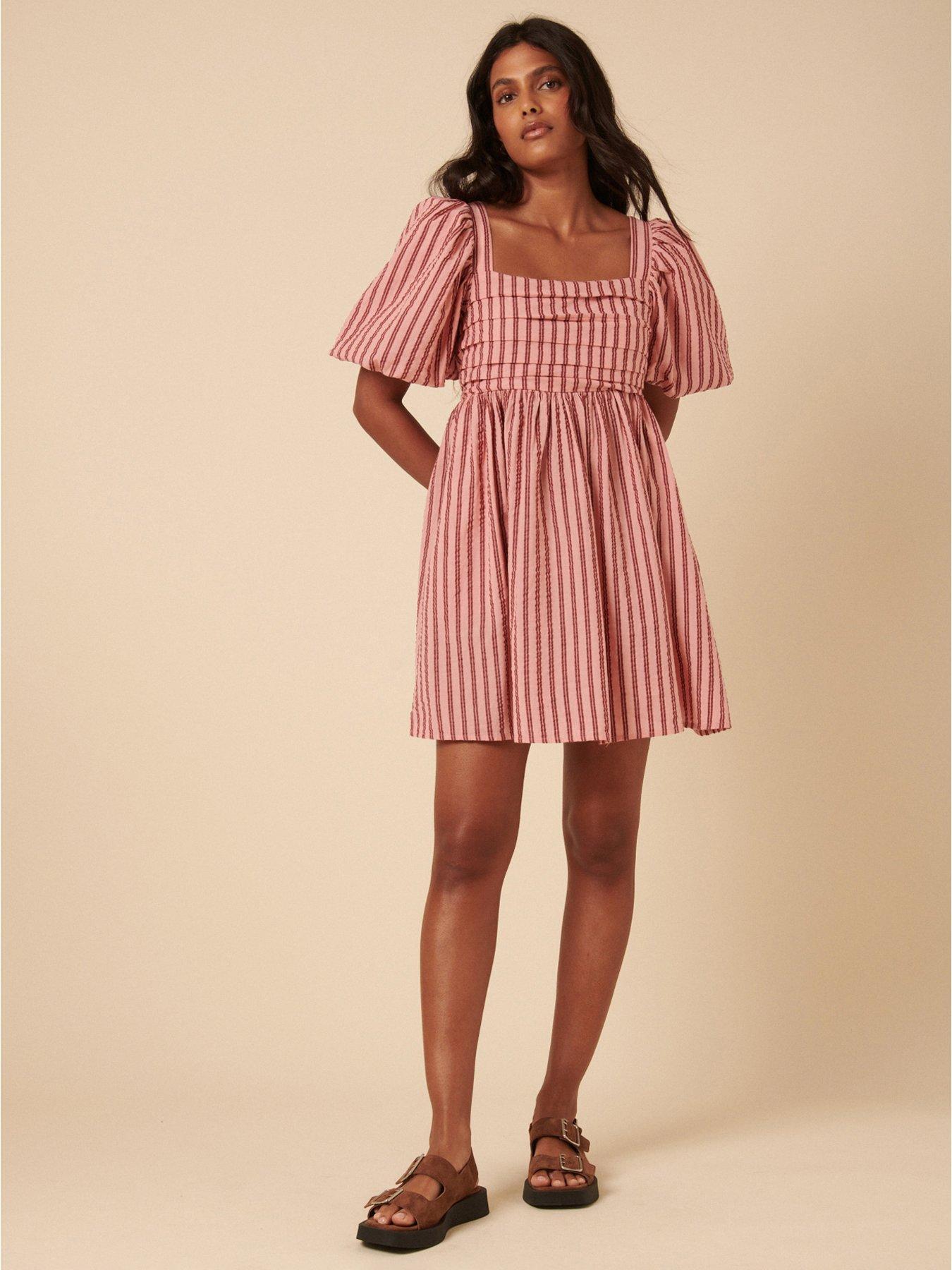 nobodys-child-nova-mini-dress-stripe-pink